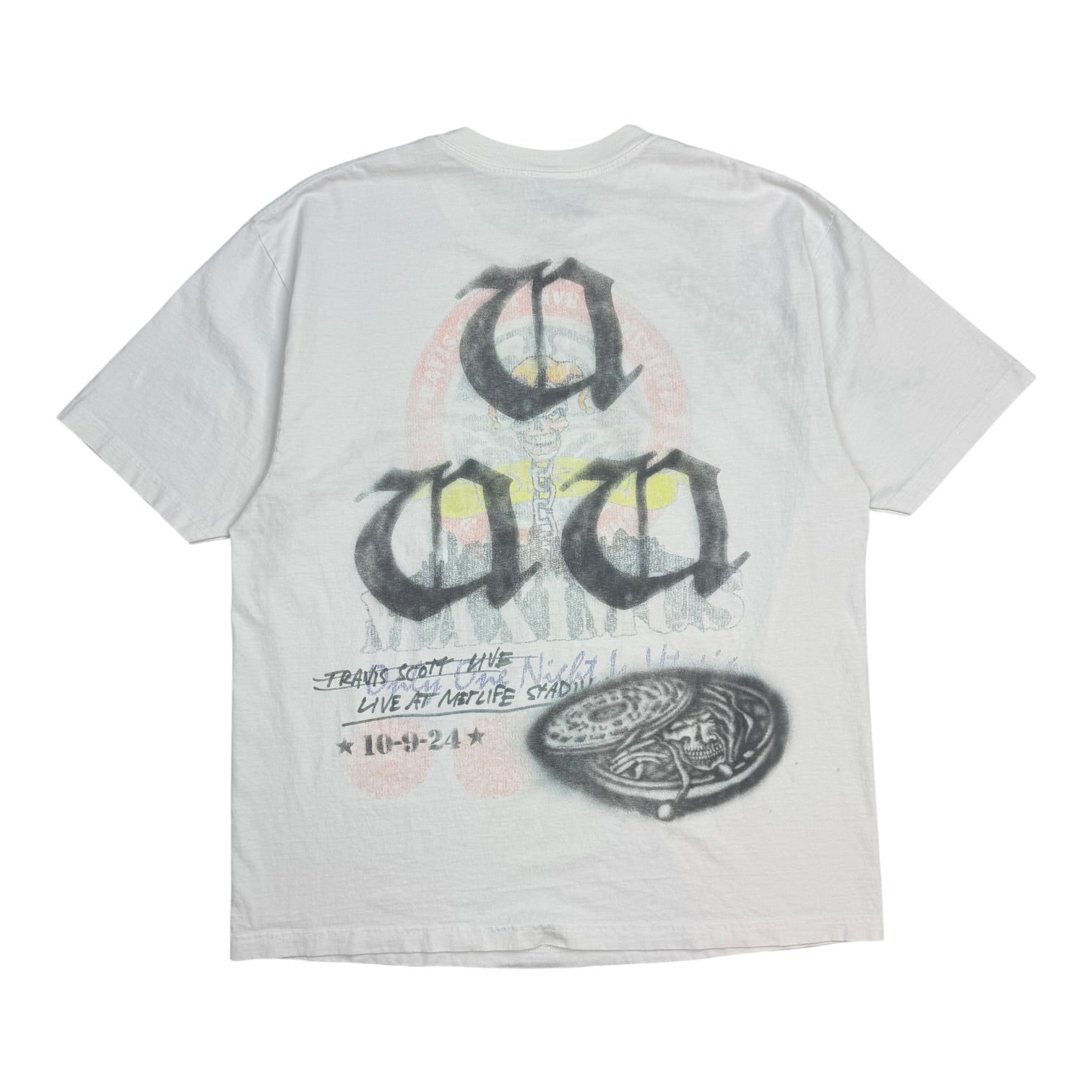Travis Scott Live At MetLife Tee White