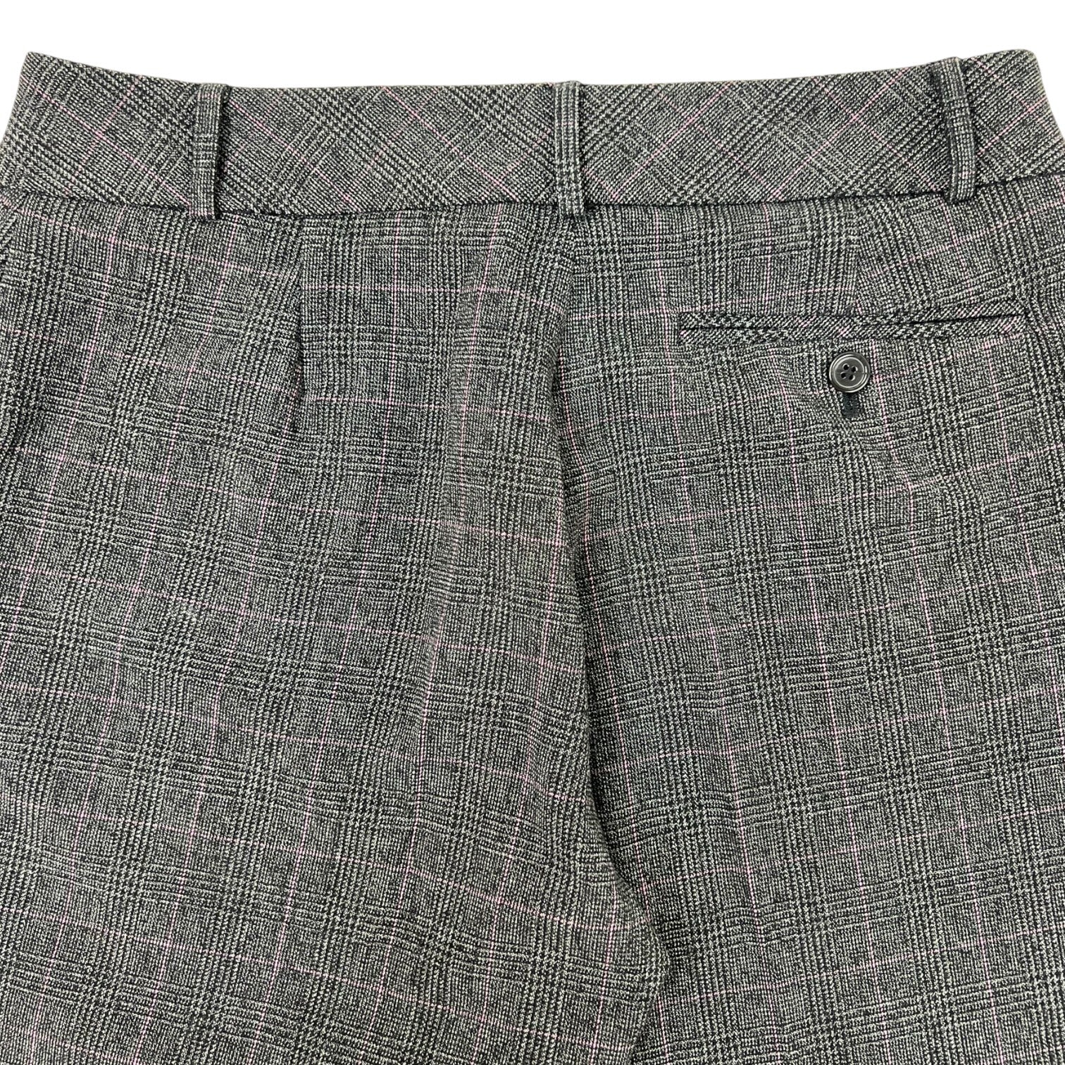 (W) Dalia Collection Classic Fit Plaid Trousers