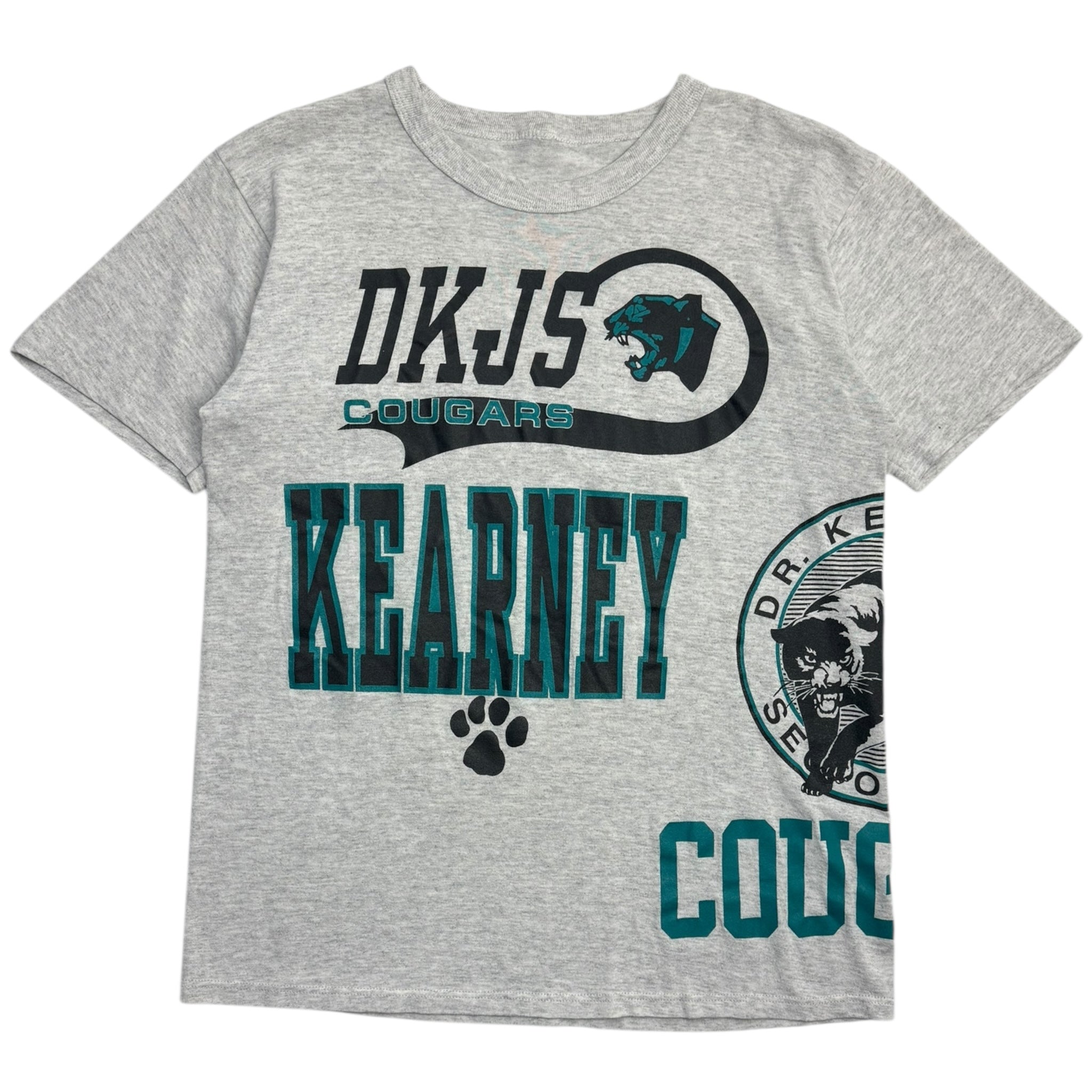 Vintage 80s Kearney Cougars College Wrap Around T-Shirt