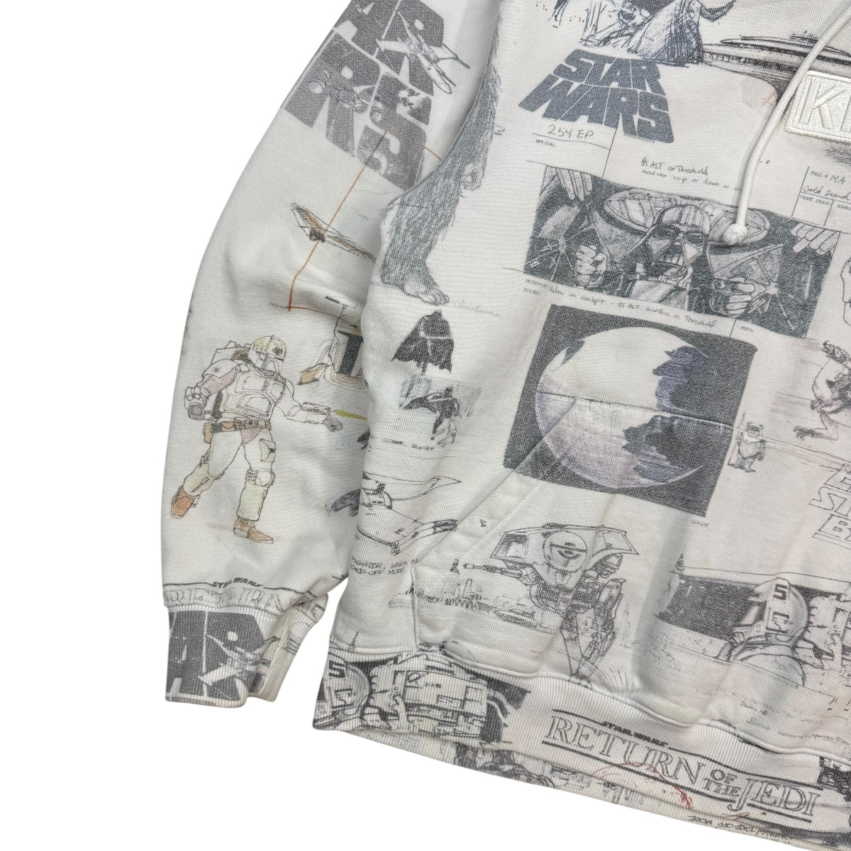 Kith x Star Wars Sketches Hoodie White