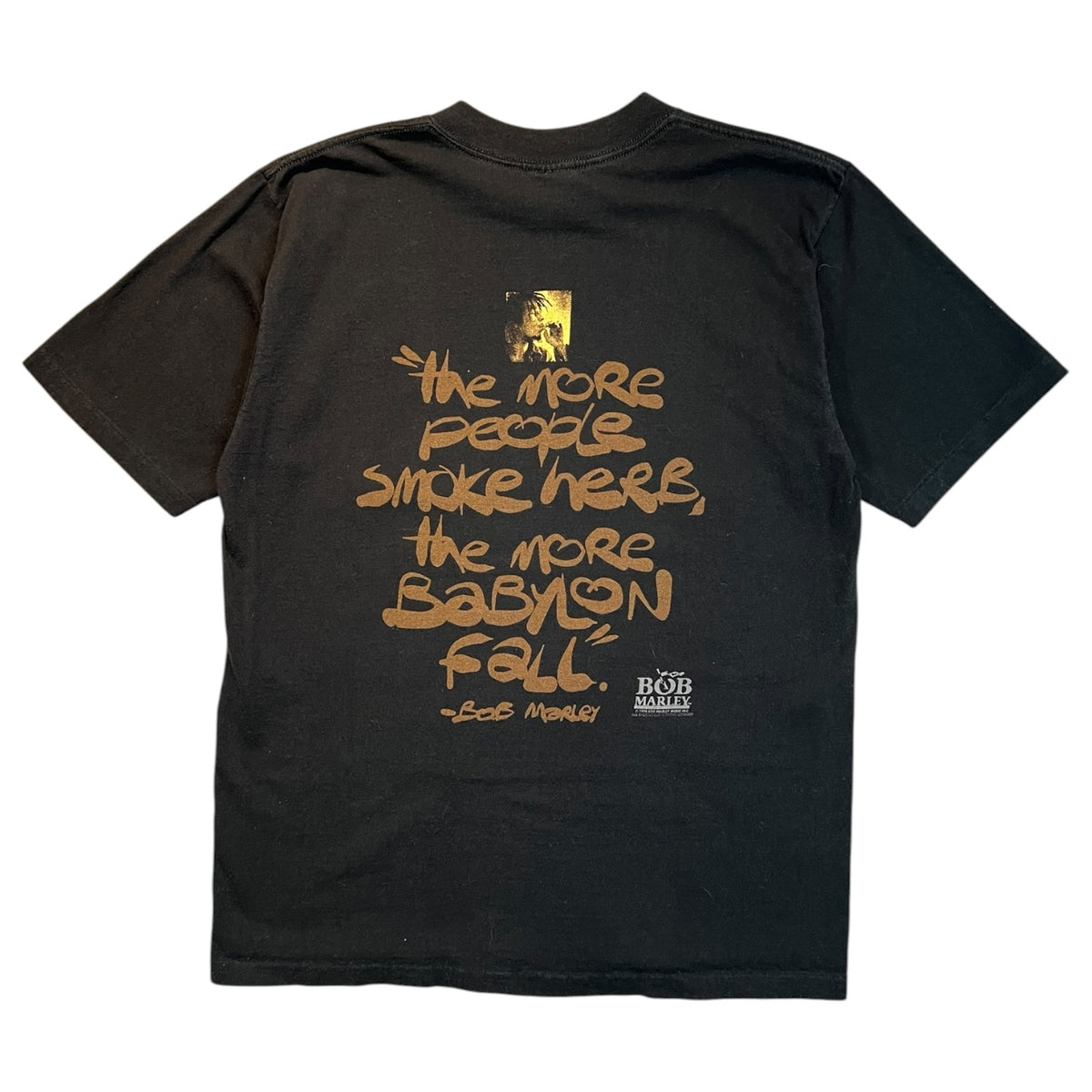 Vintage 1995 Bob Marley “Babylon” All Over Print T-Shirt Black
