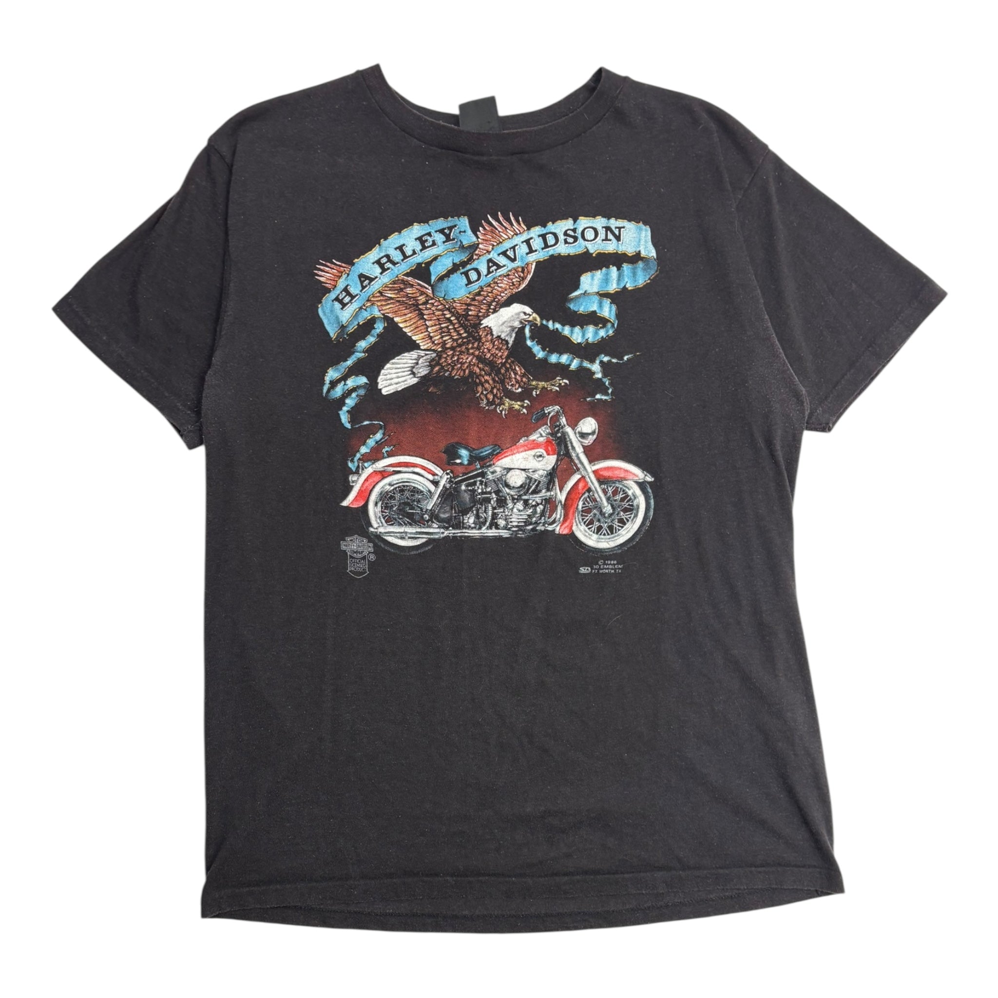 1986 Harley Davidson Eagle 3D Emblem T-Shirt