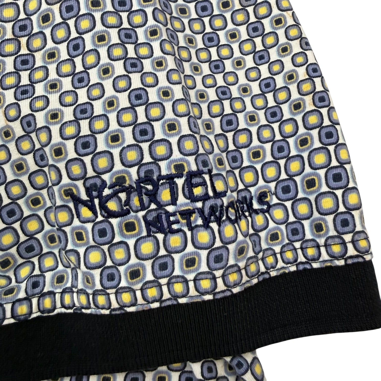 Vintage Pin High Arrow Golf Polo Dot Pattern Yellow/Blue