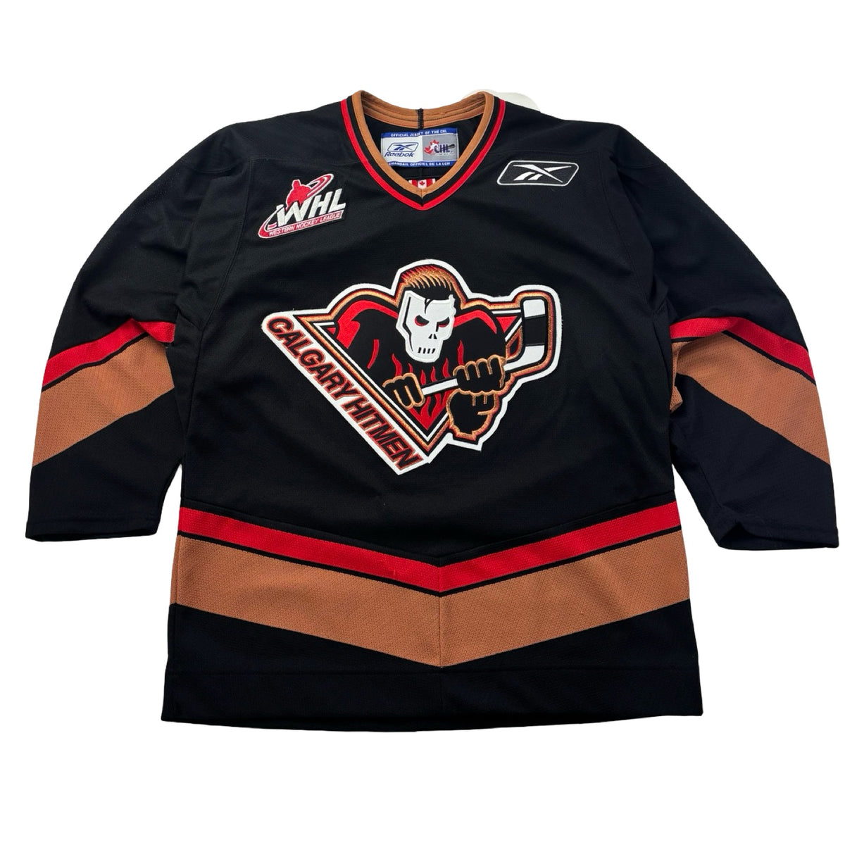 Vintagw CCM Calgary Hitmen WHL Home Jersey Black/Gold