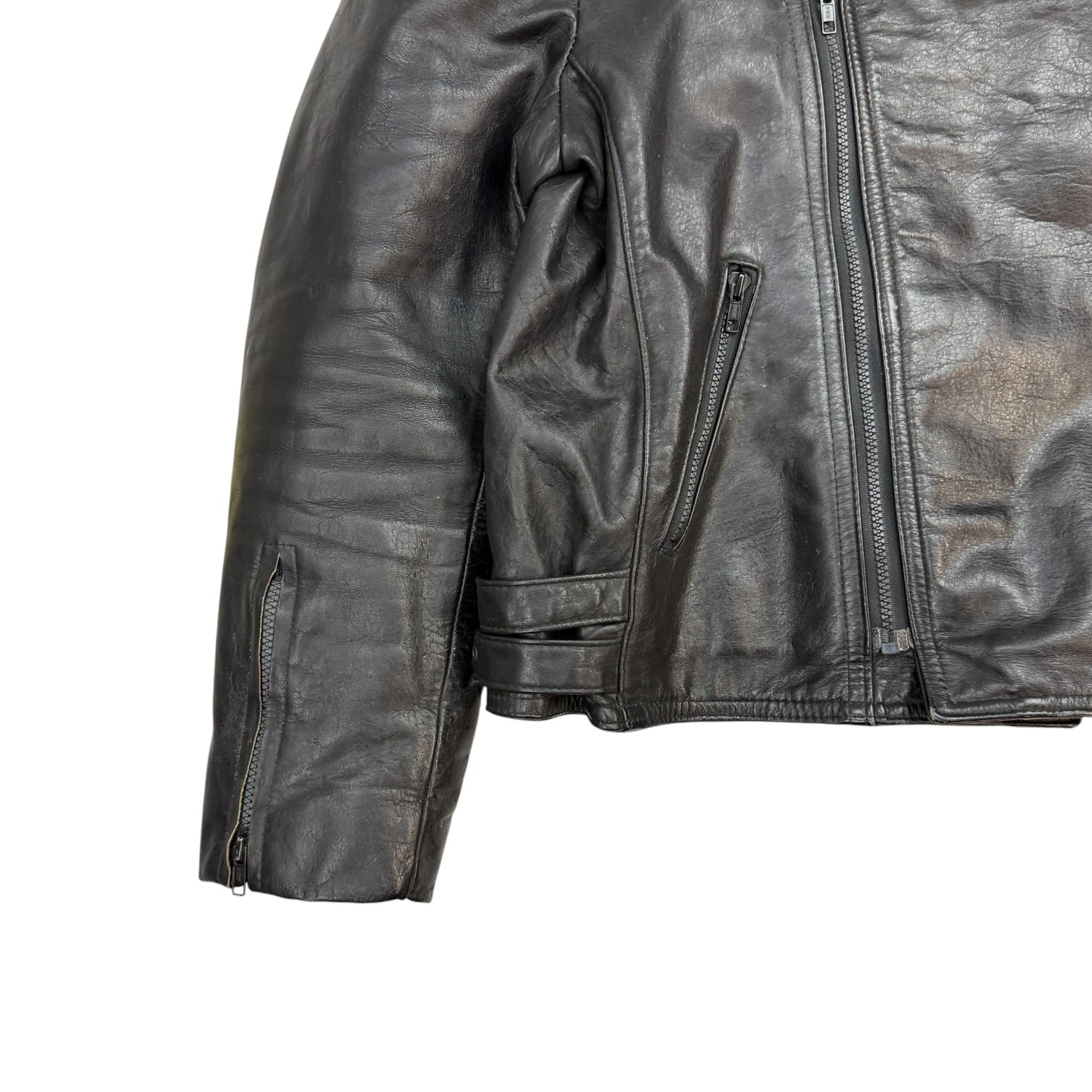 Vintage Rider Leather Jacket Black