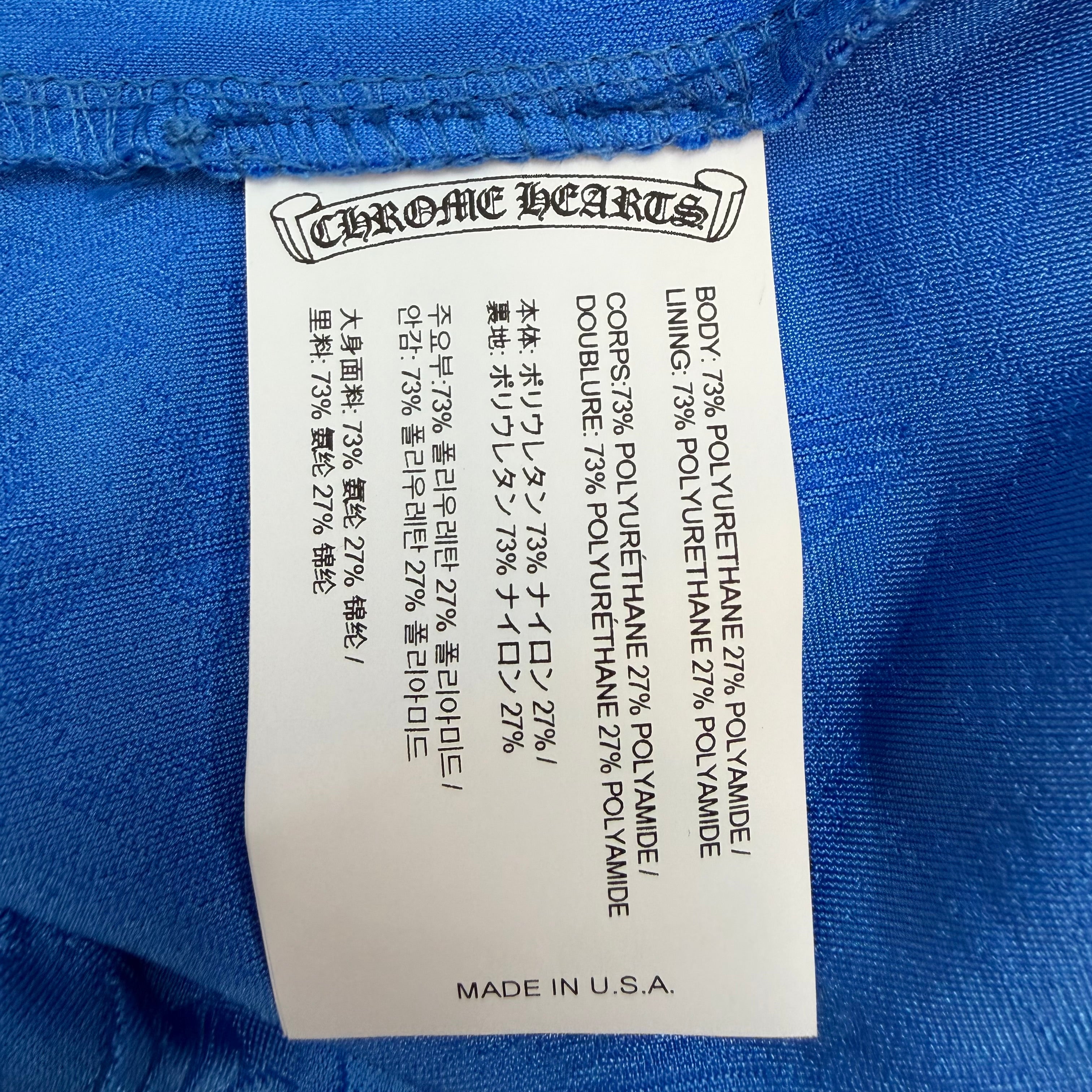 (W) Chrome Hearts Cross Pattern Horseshoe Tennis Skirt Blue