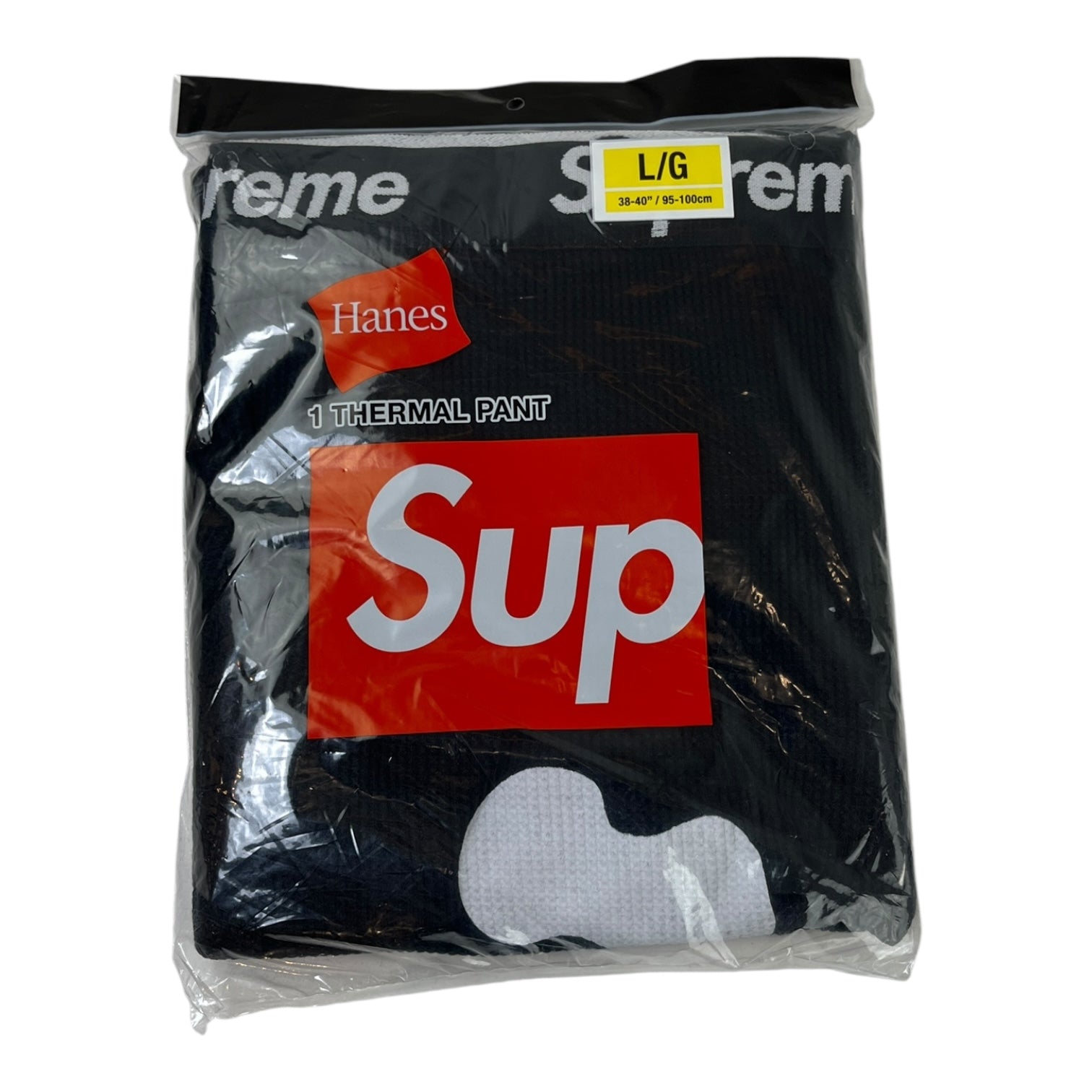 Supreme x Hanes Bones Thermal Pant Black