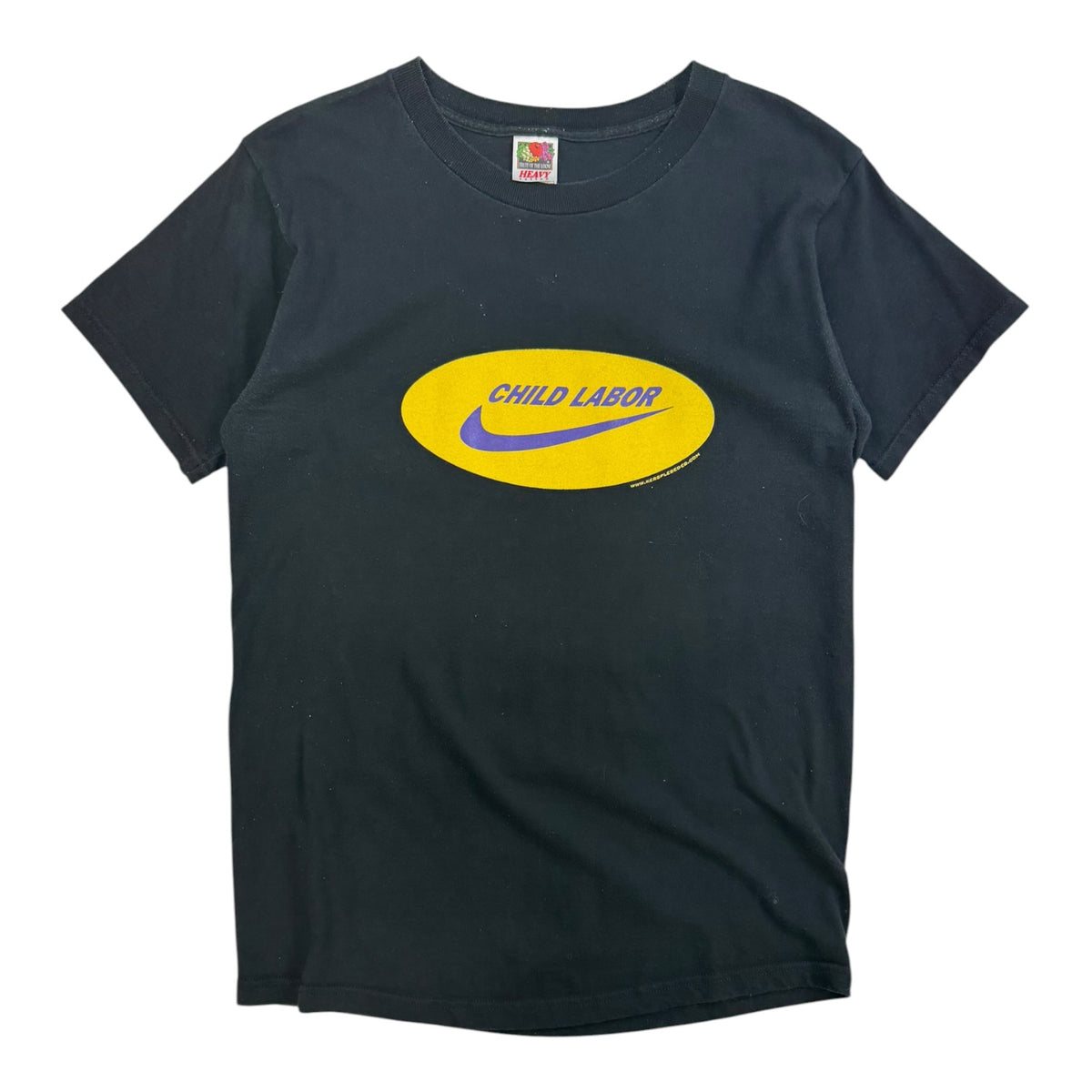 Vintage “Child Labor” Nike Parody T-Shirt Black