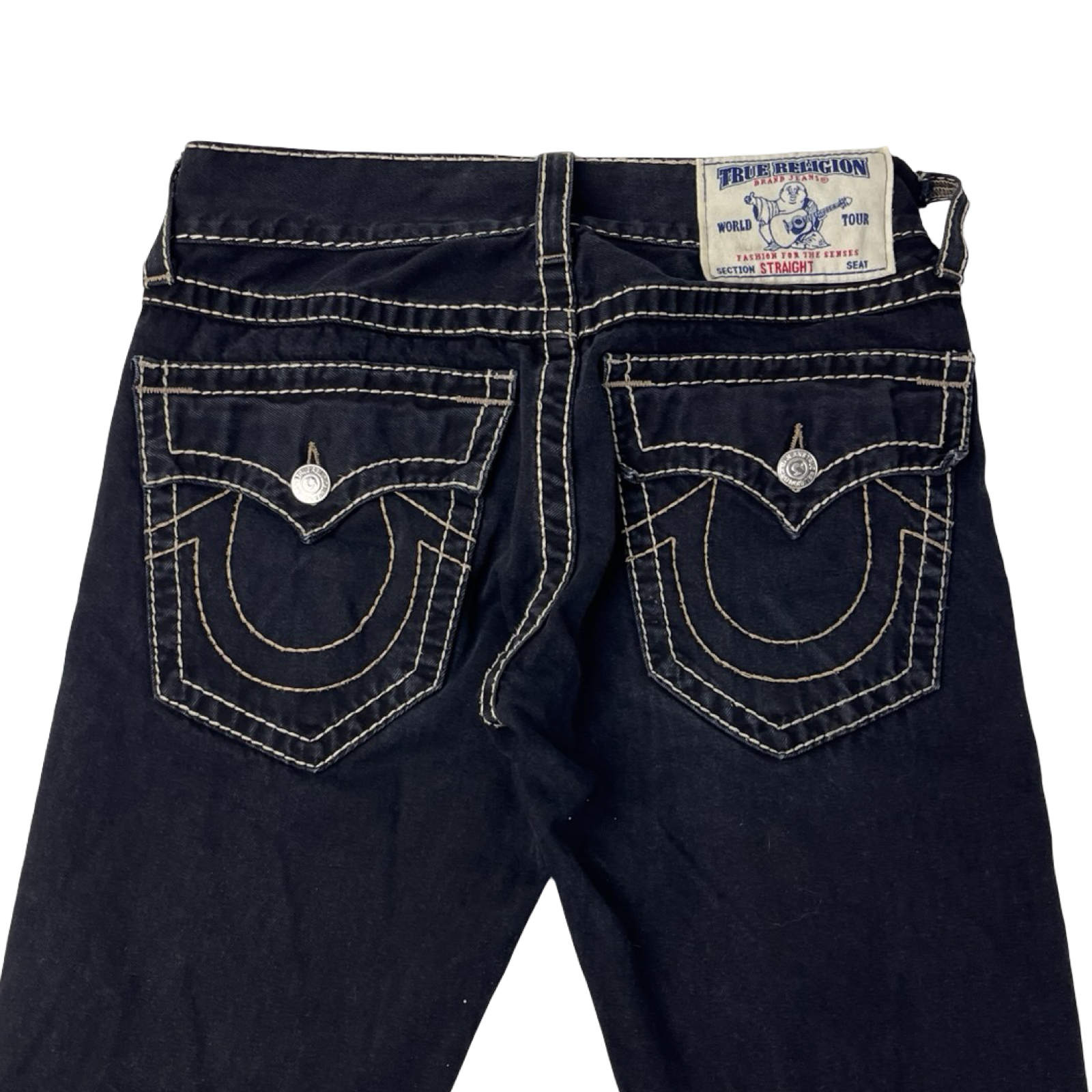 Vintage Y2K True Religion Contrast Stitch Jean Pant Black