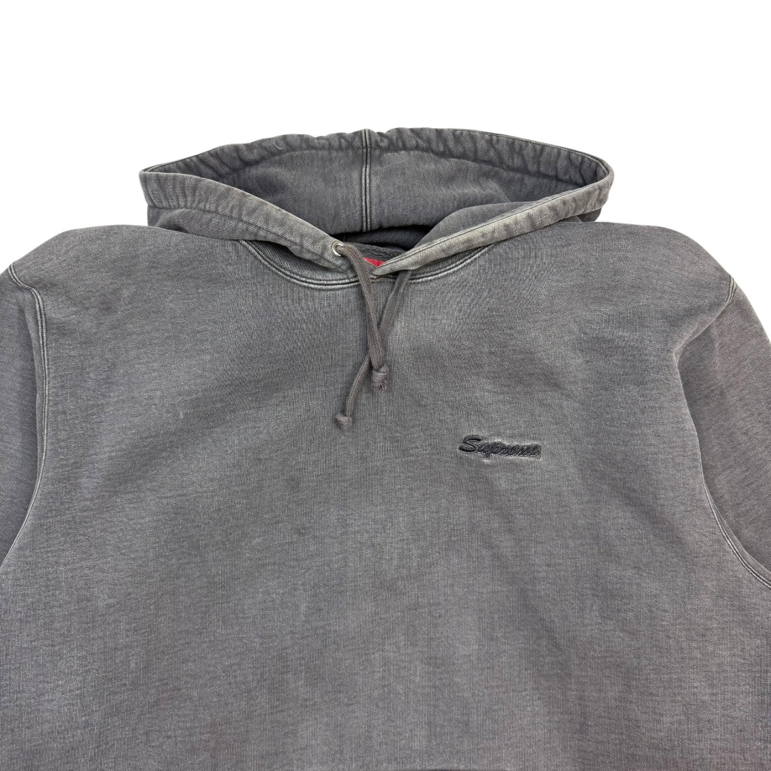Supreme Dragon Overdyed Hoodie Grey