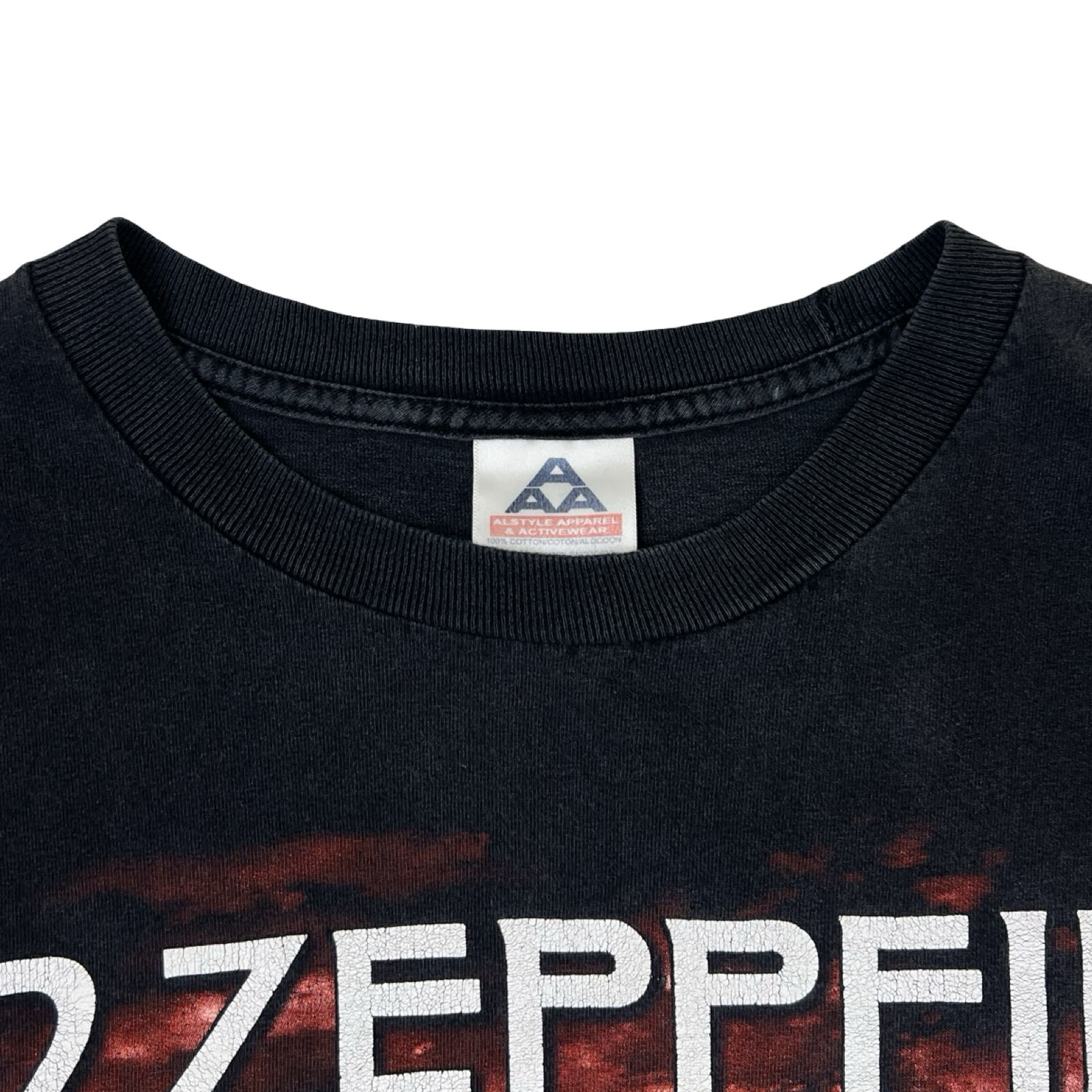 Vintage Led Zeppelin Zoso Blimp Graphic T-Shirt Black