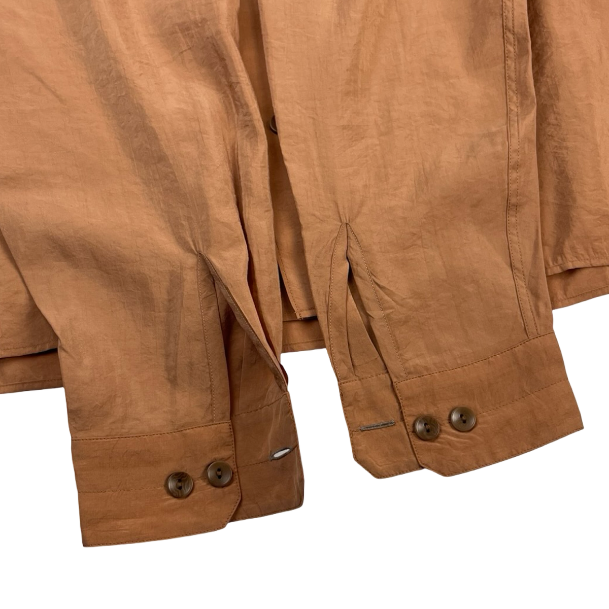 Lemaire Cotton Silk Button-Down Shirt Brown