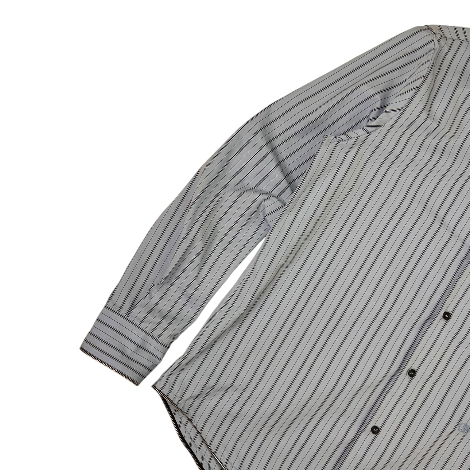 Off-White Pinstripe Button Up Shirt Light Blue