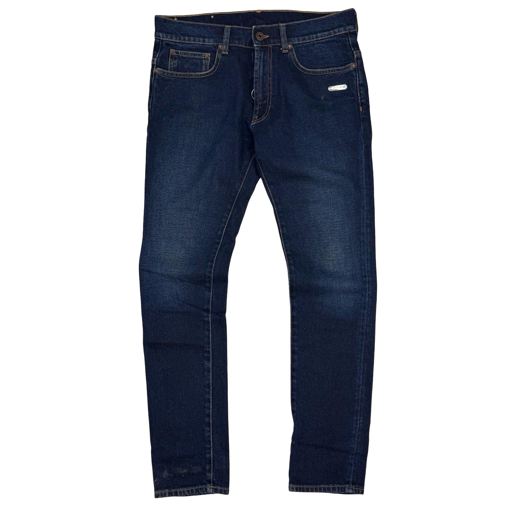 Off-White Dark Wash Denim Jeans Blue