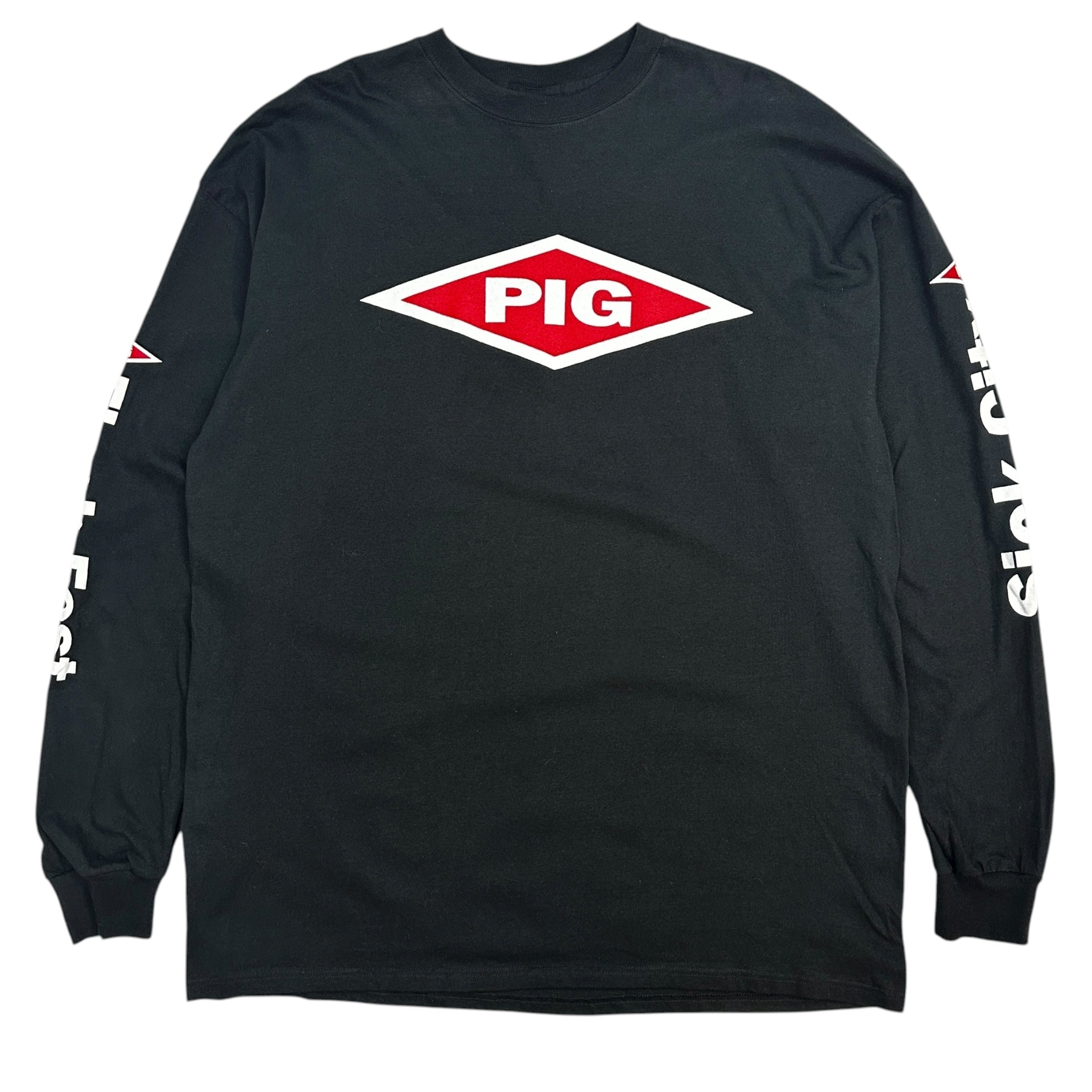 Vintage Pig Praise The Lard Long Sleeve Black
