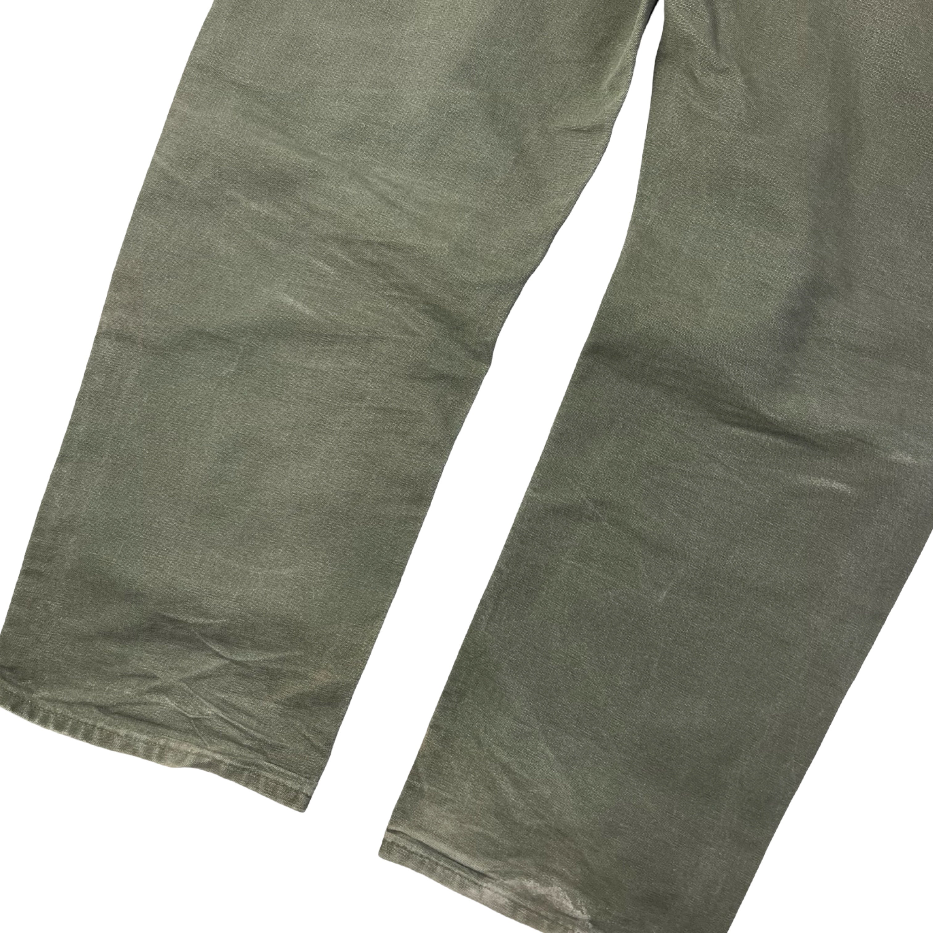Vintage Carhartt Double Knee Carpenter Pants Faded Olive