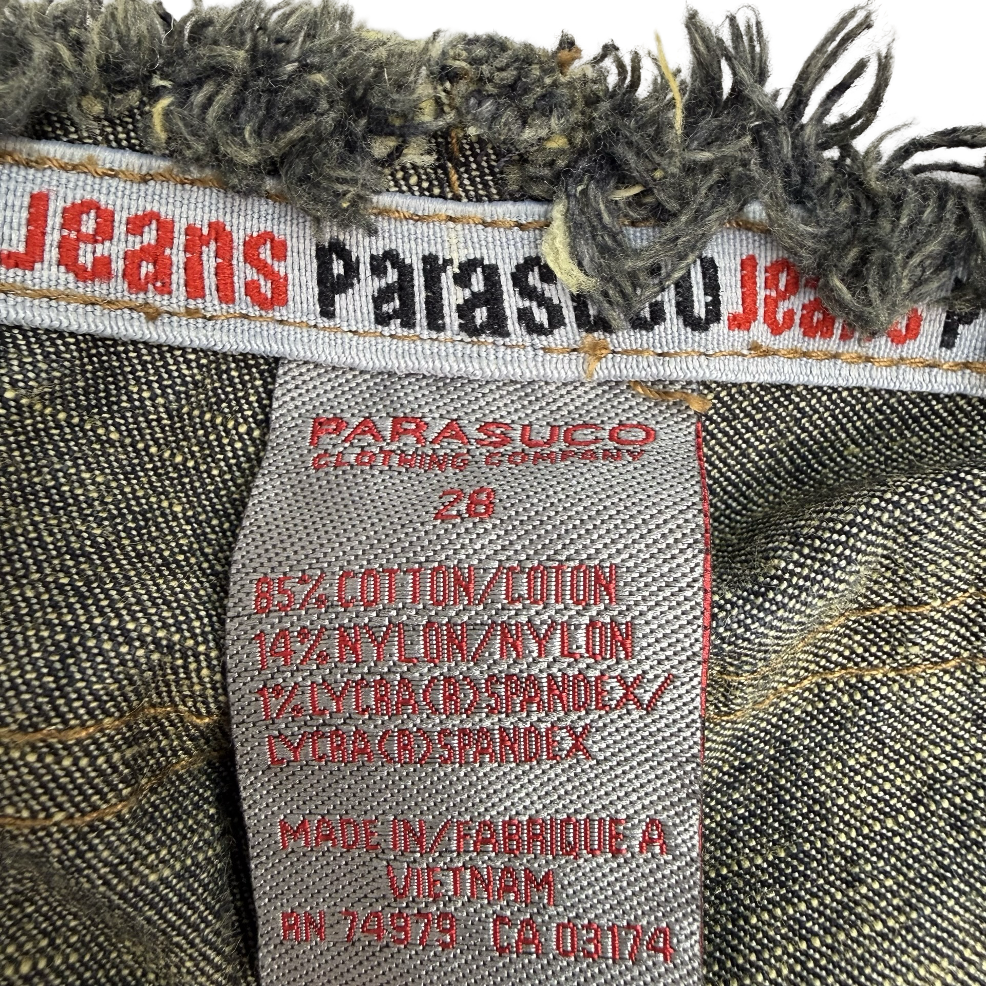 (W) Vintage Parasuco Flared Bottom Denim Pants Dark Wash