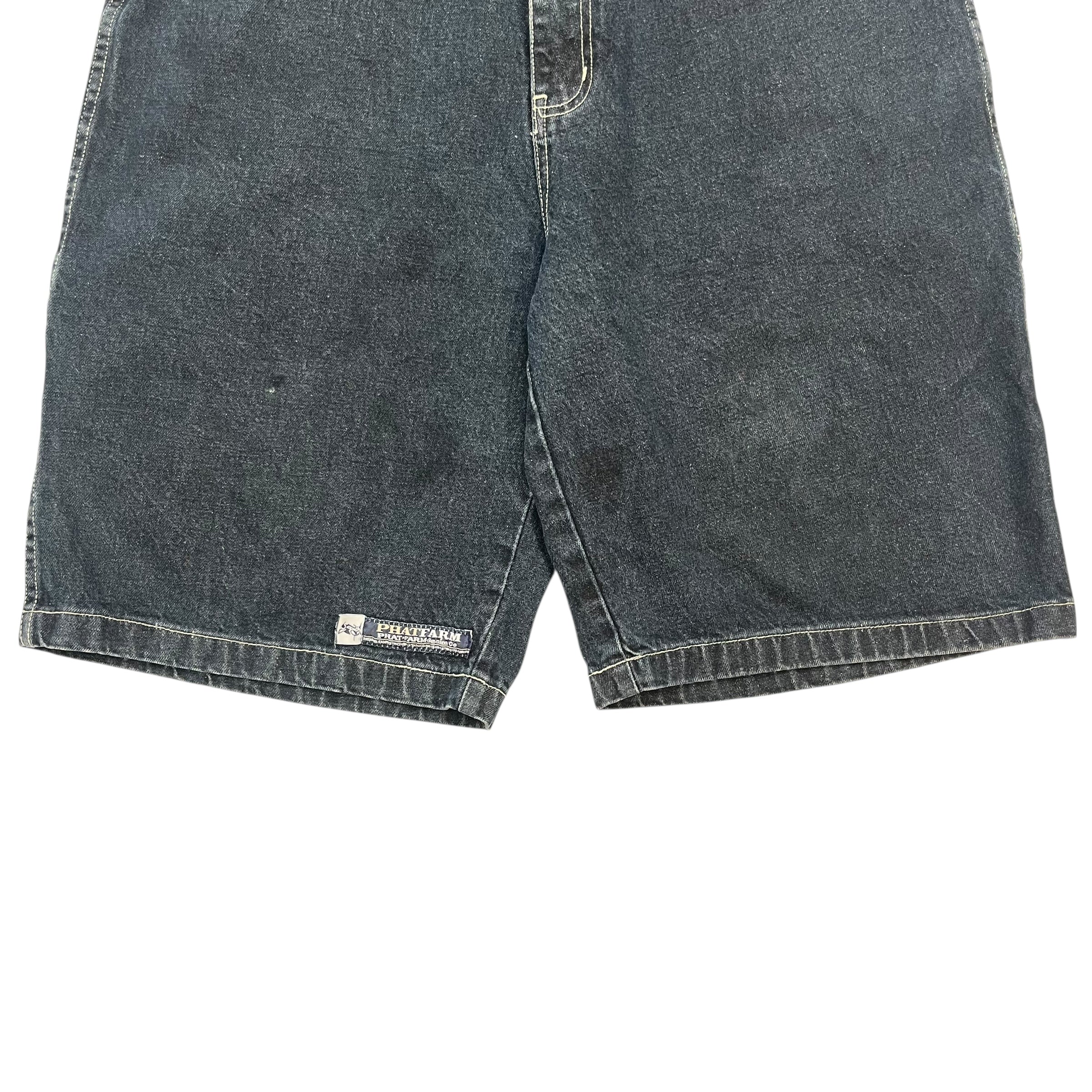 Vintage Y2K Phat Farm Denim Shorts Dark Wash Blue