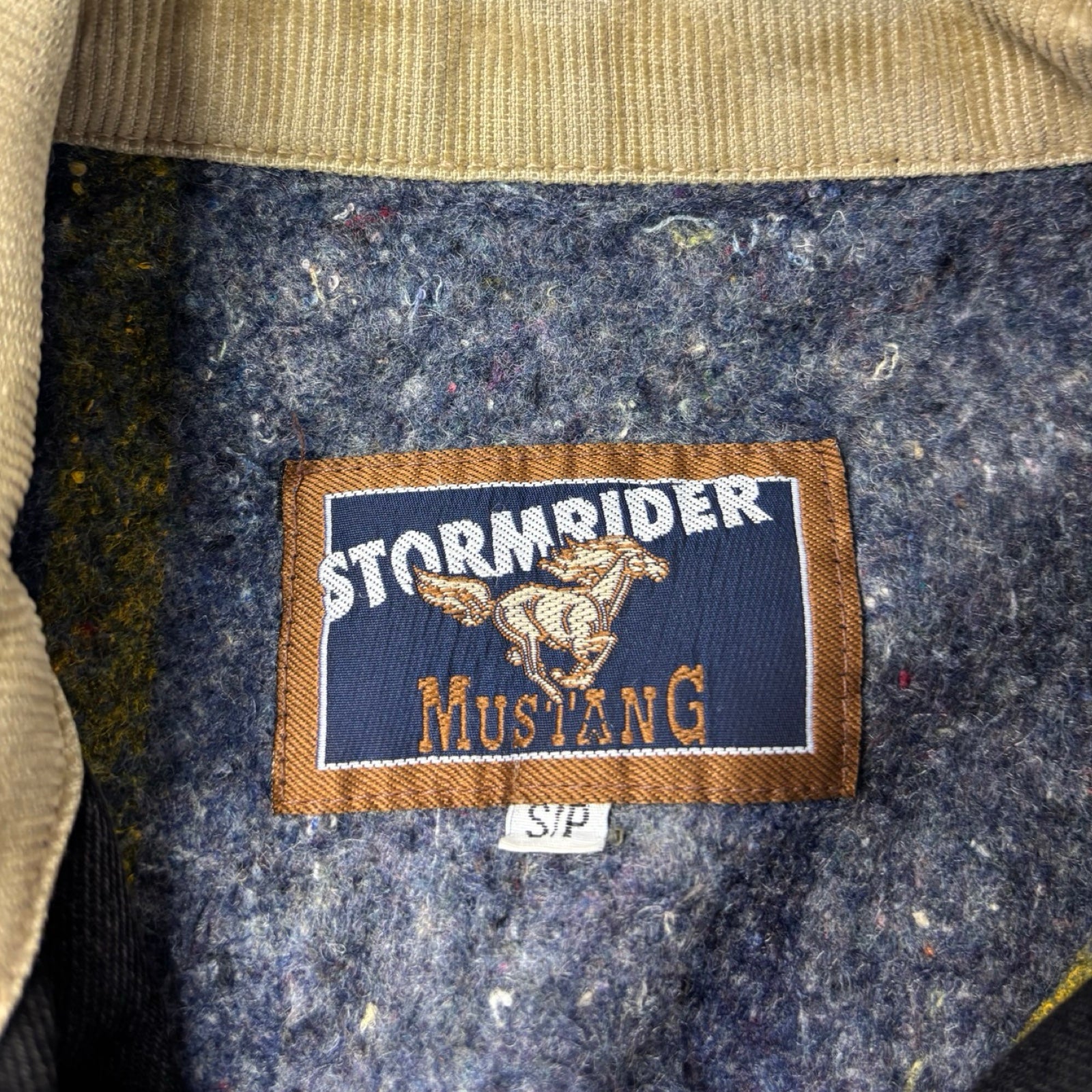 Vintage Storm Rider Mustang Denim Trucker Jacket Washed Black
