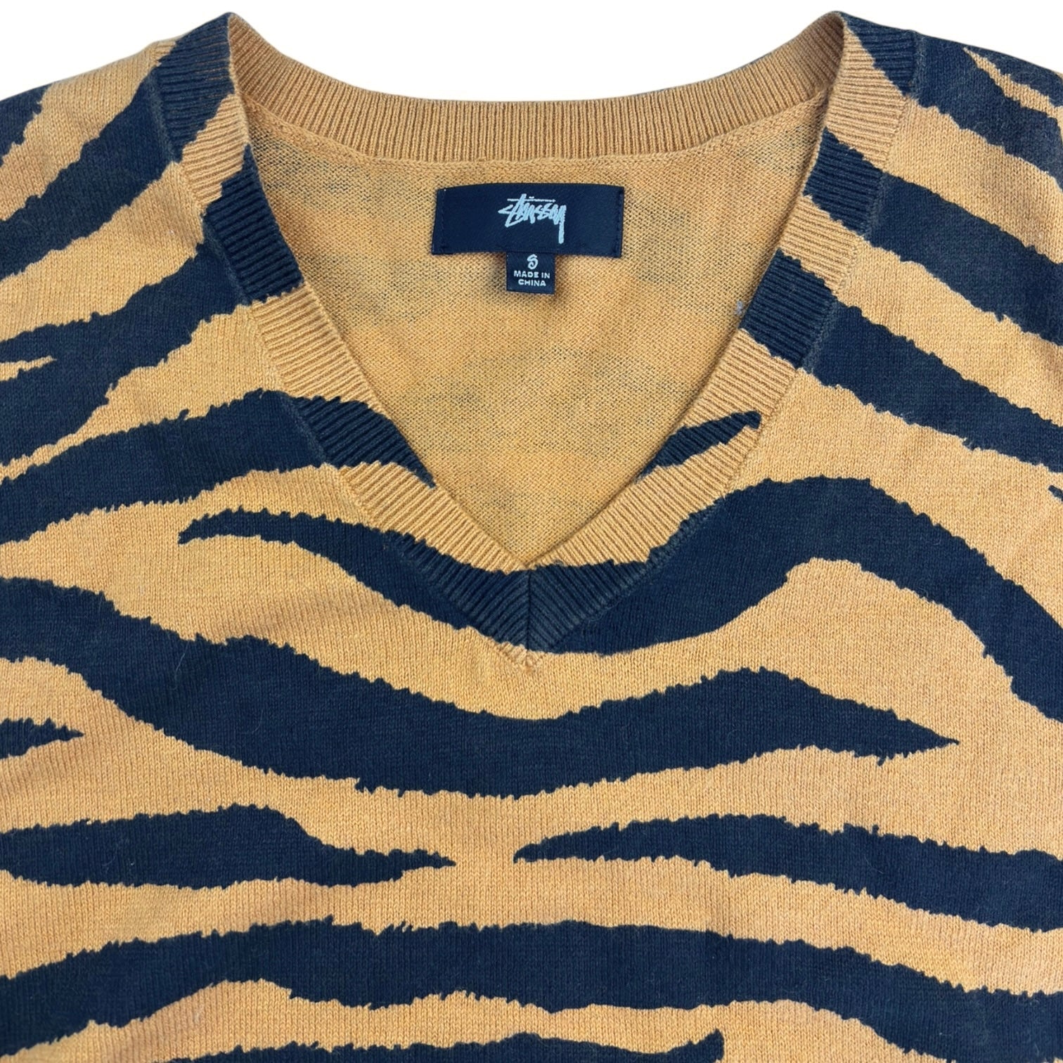 (W) Stussy Tiger Printed Knit Vest