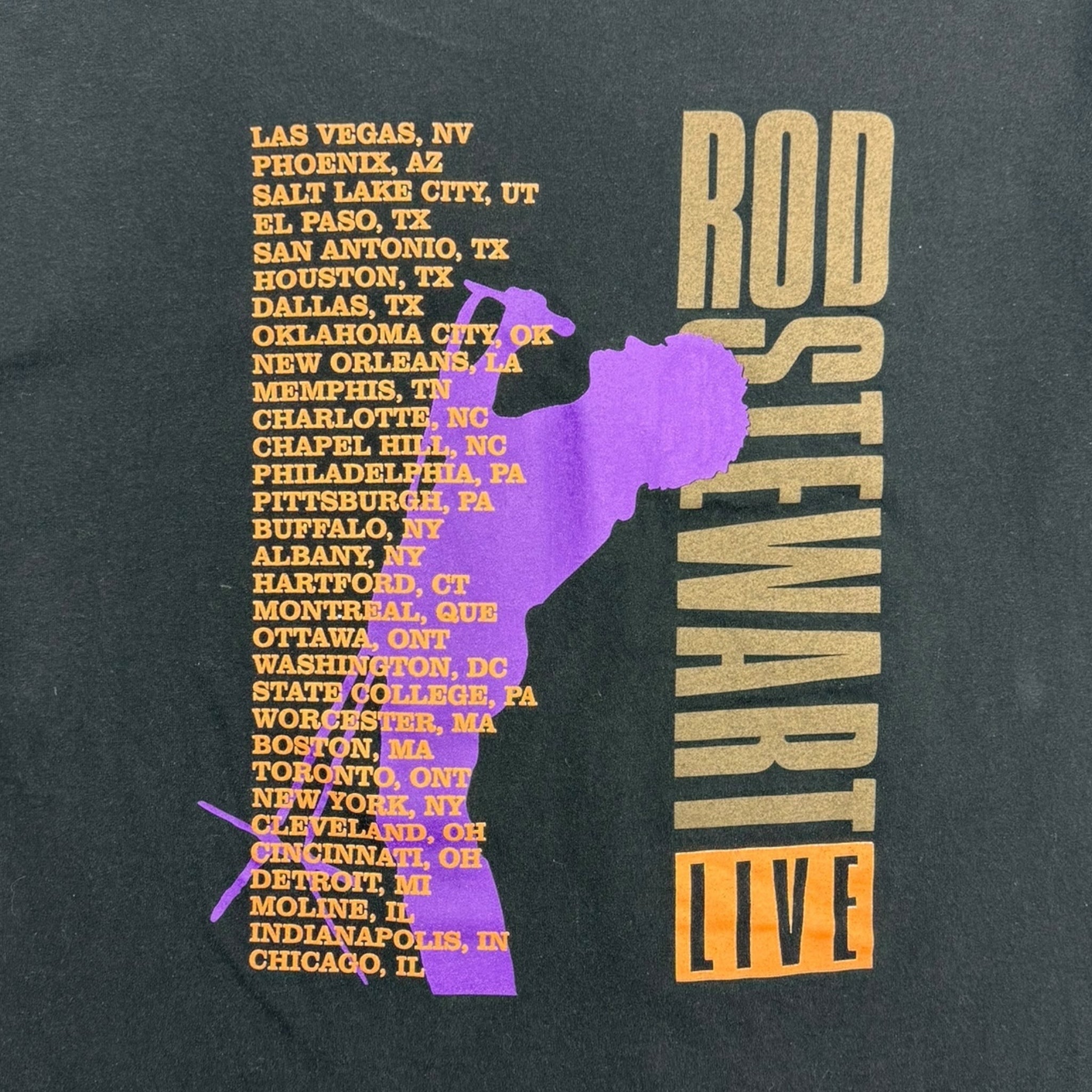 1996 Rod Stewart Live Tee Black