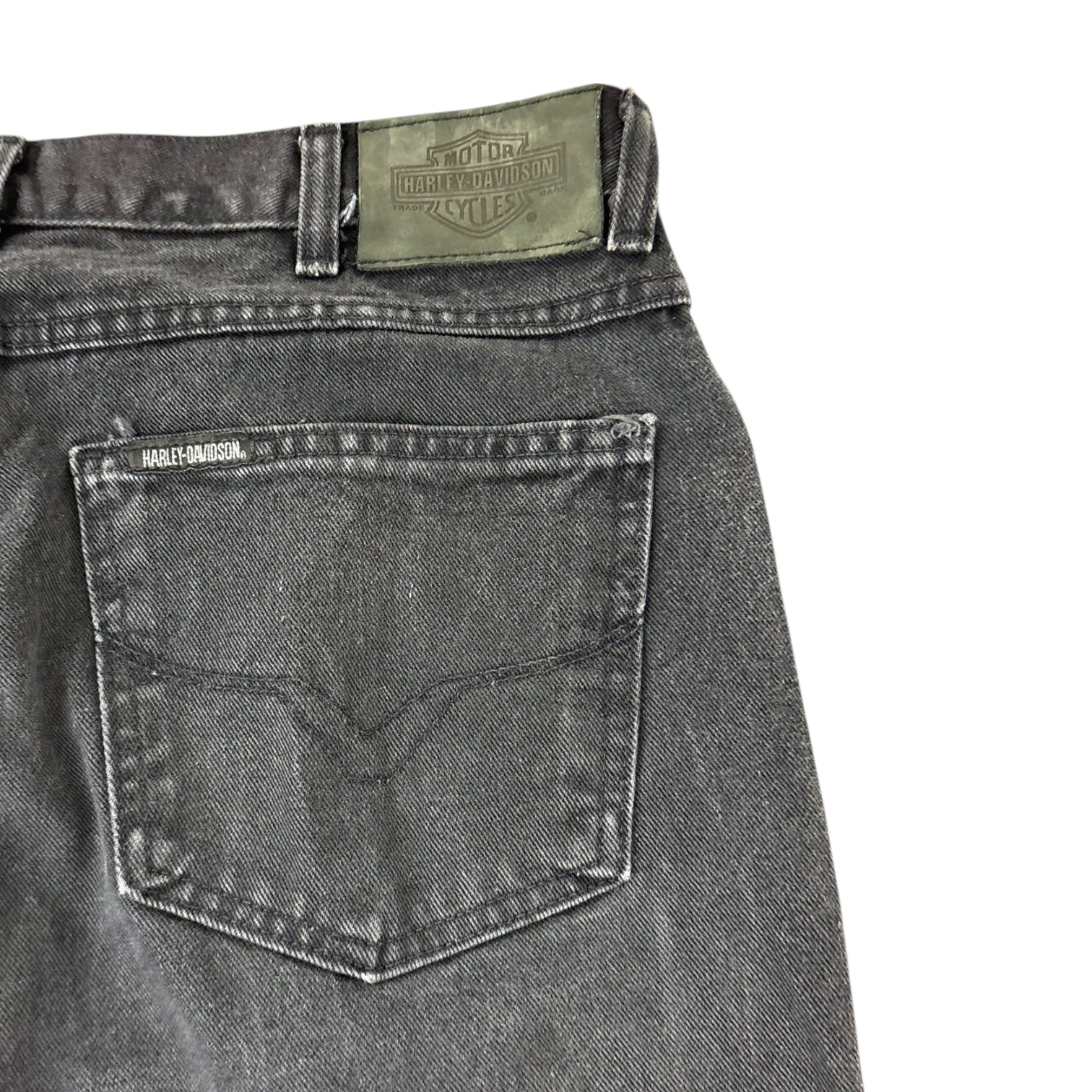 Vintage Harley Davidson Straight-Leg Jean Washed Black