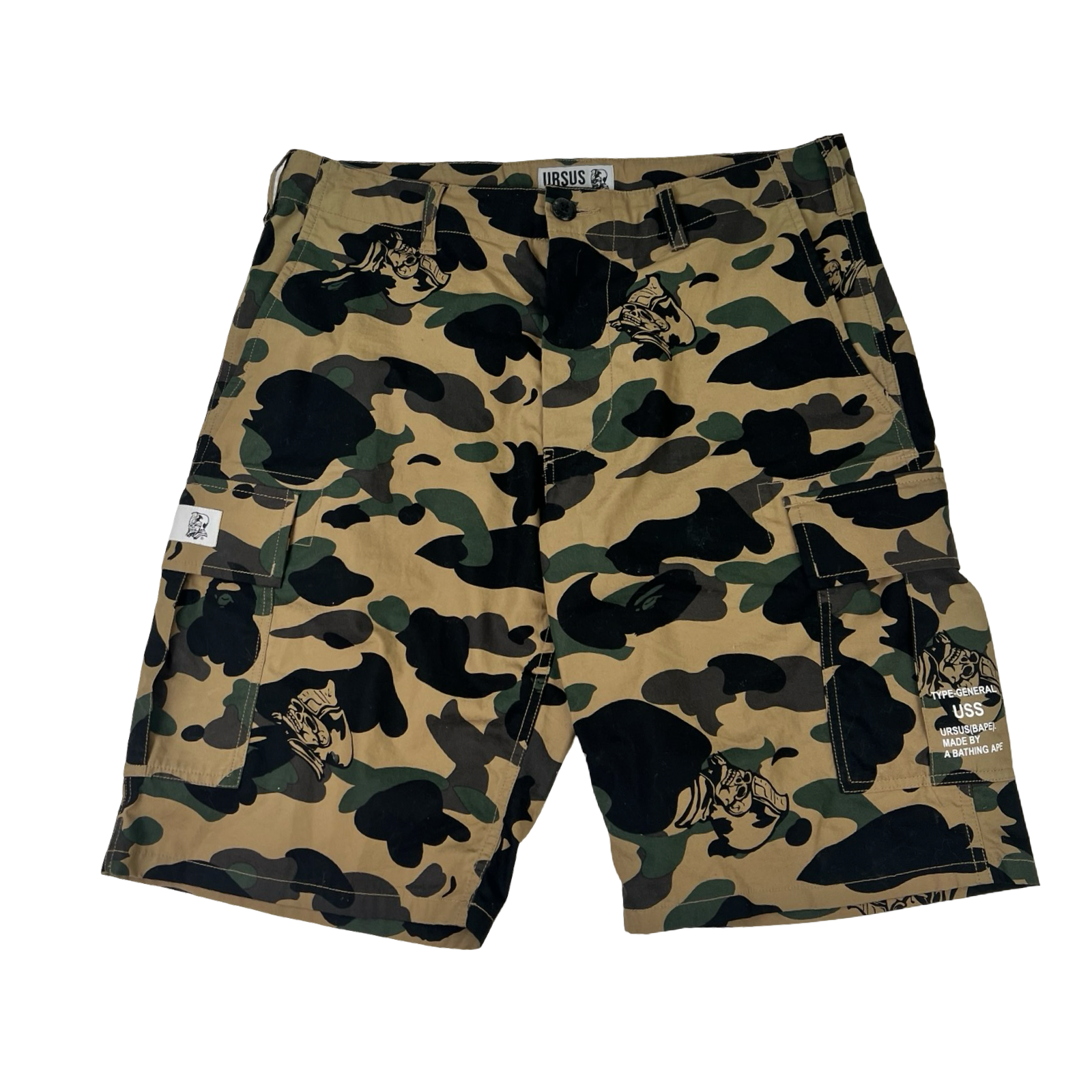 BAPE Ursus Military Beige Camo Shorts