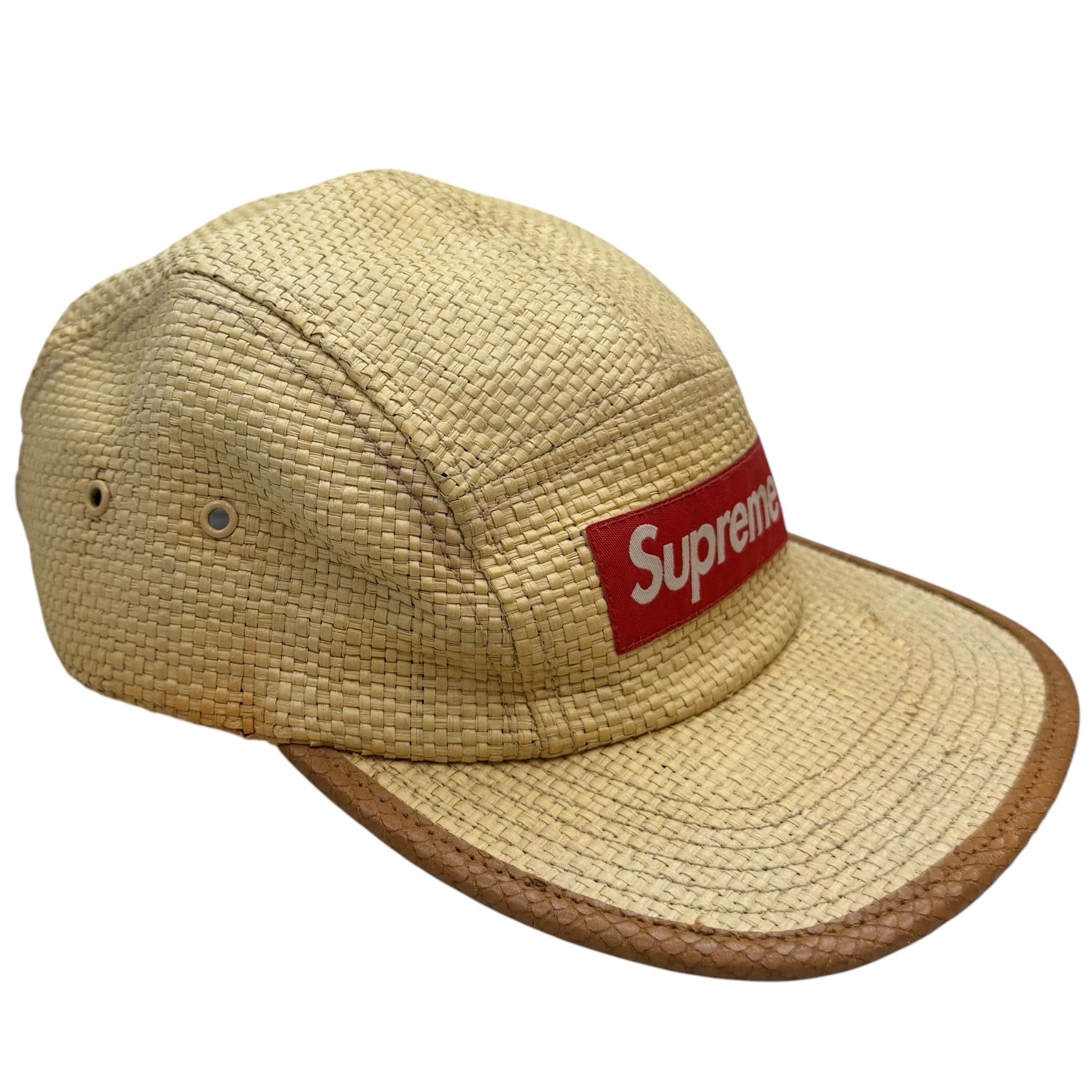 Supreme Raffia Camp Cap Beige