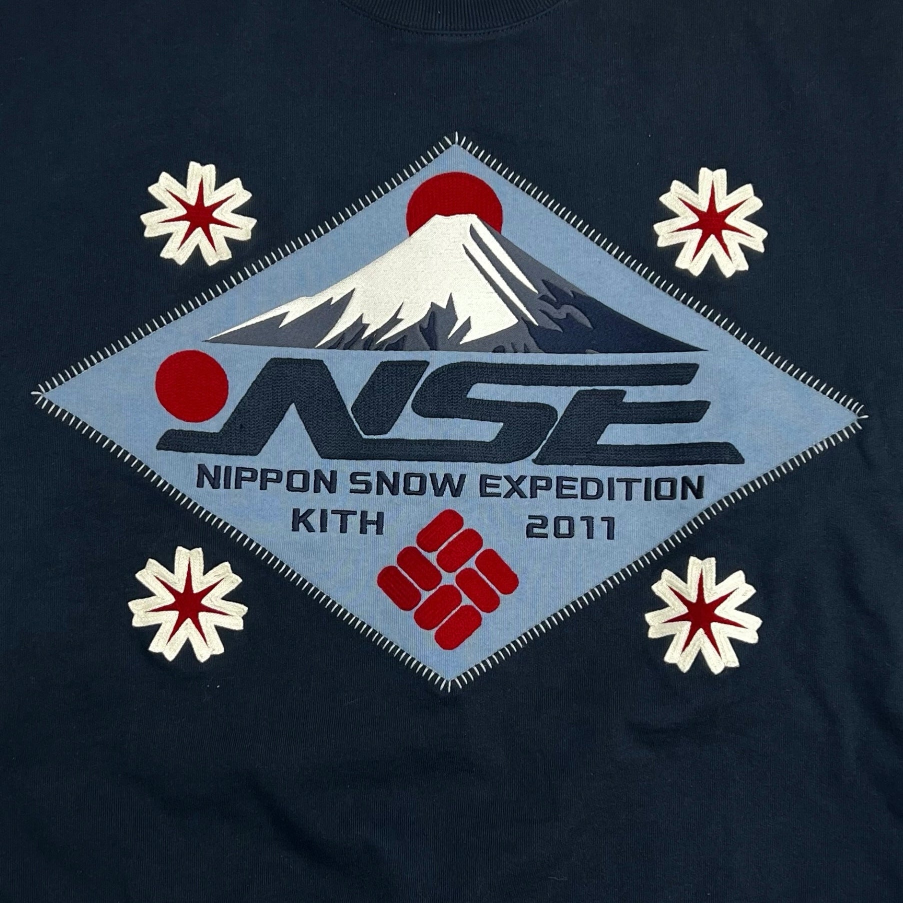 Kith x Columbia Patch Crewneck Navy