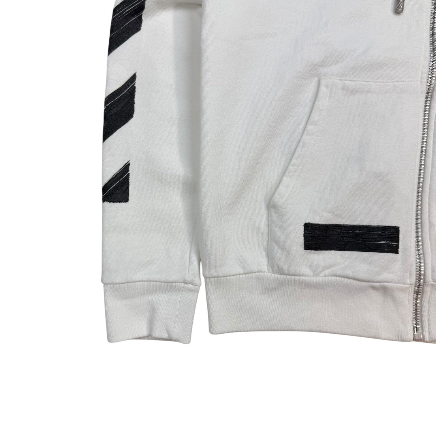 Off-White Brushed Arrows Hoodie White