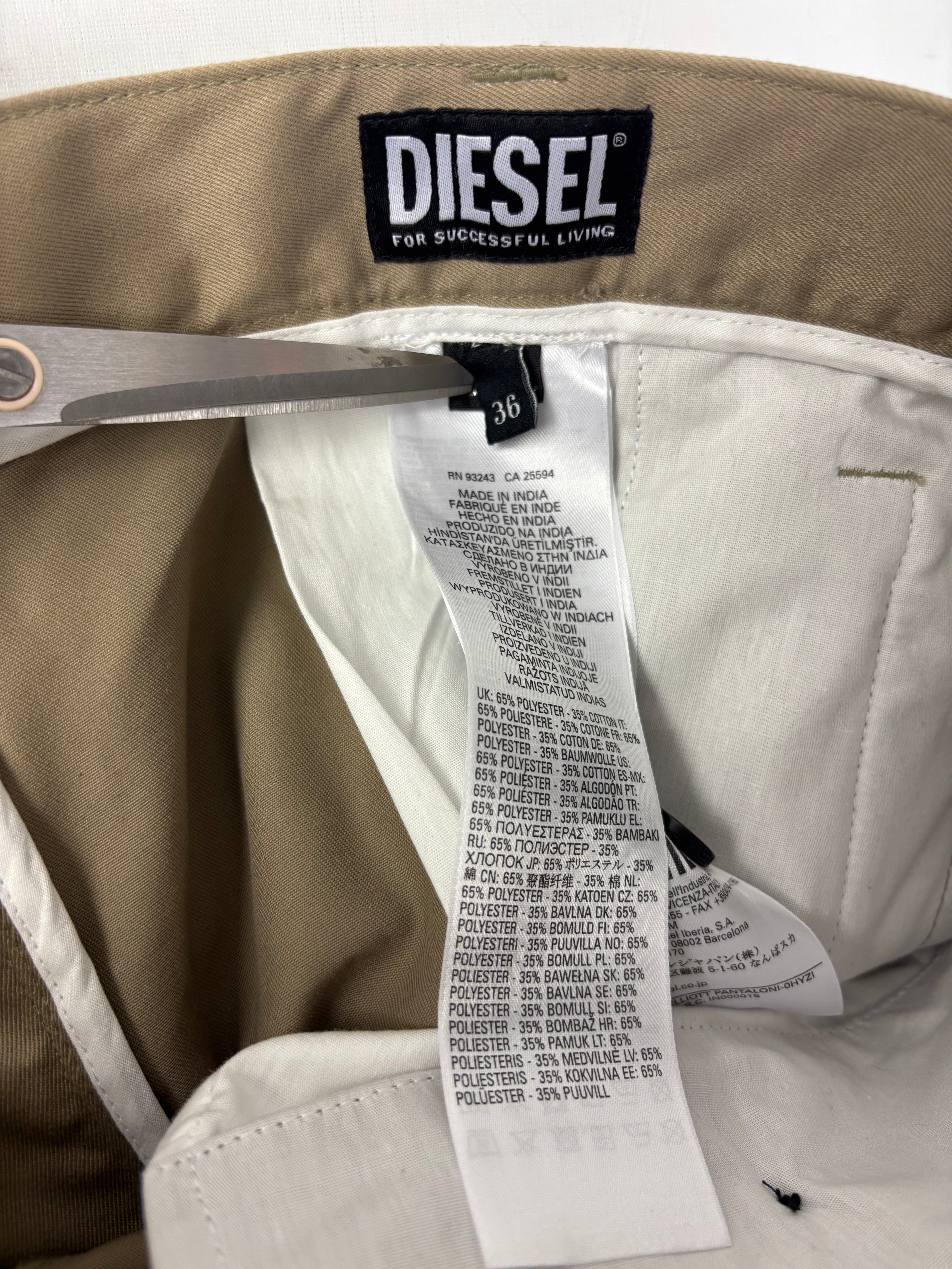 Diesel Side Stripe Chino Pant Bottoms
