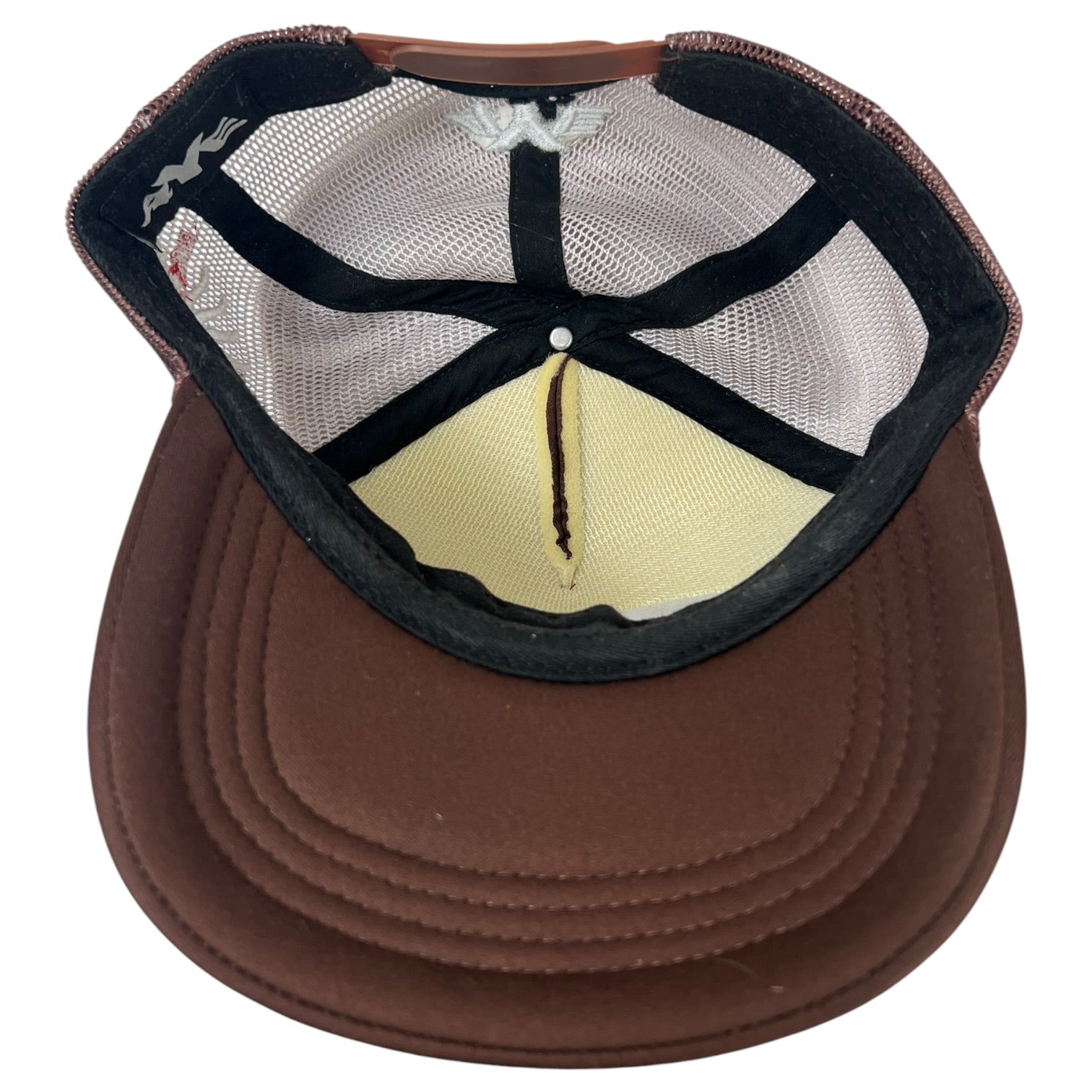4YE Script Logo Trucker Cap Brown