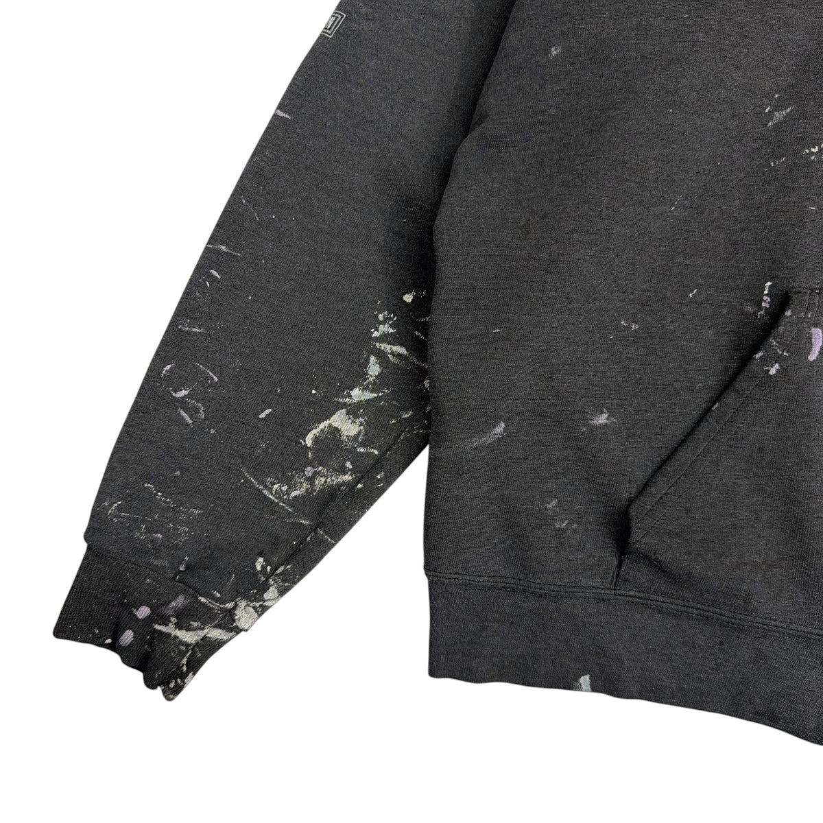 2003 Harley Davidson Paint Splatter Skull Vancouver Zip Up Faded Grey