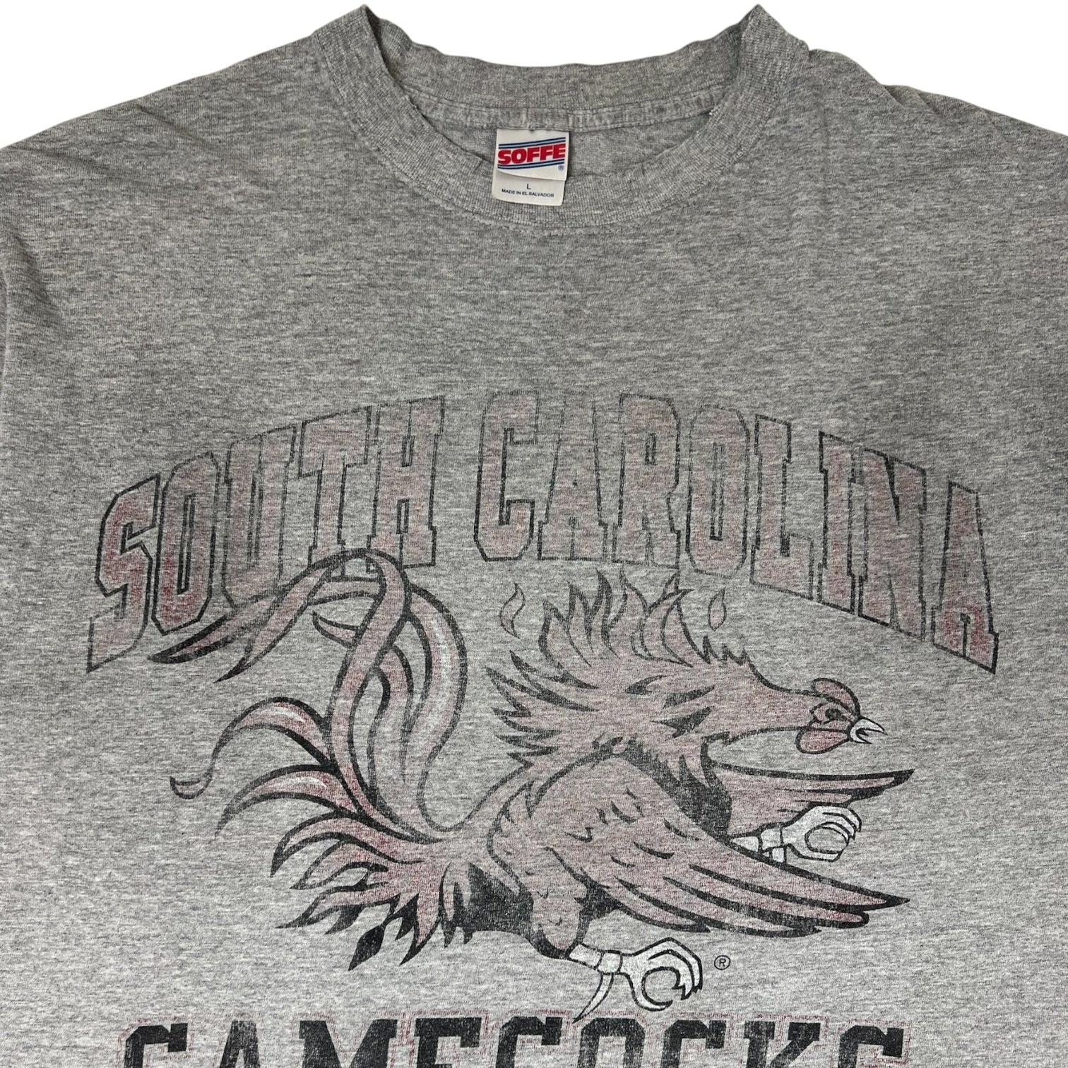 Vintage South Carolina Gamecocks Distressed T-Shirt Grey