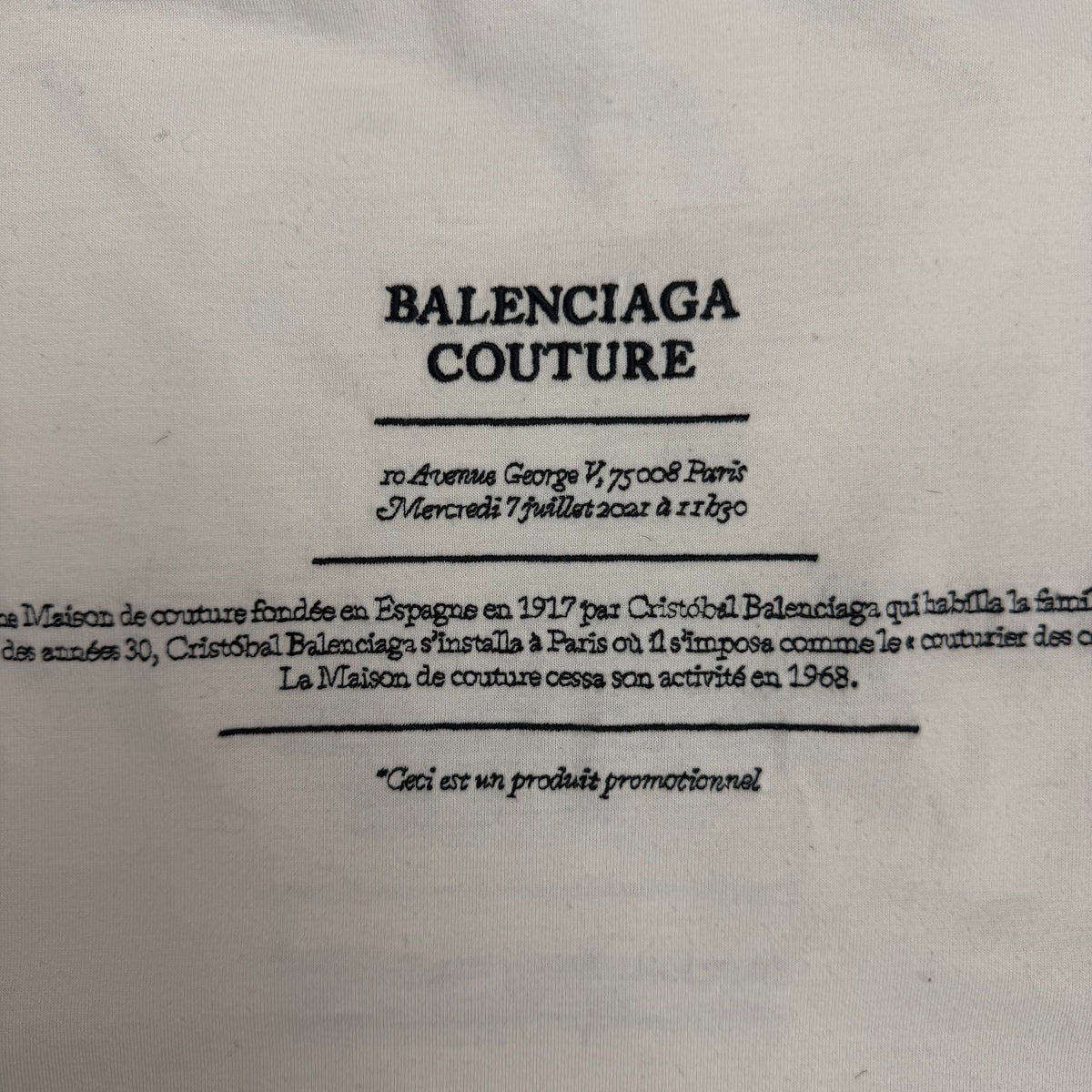 Balenciaga Couture Oversized Tee White