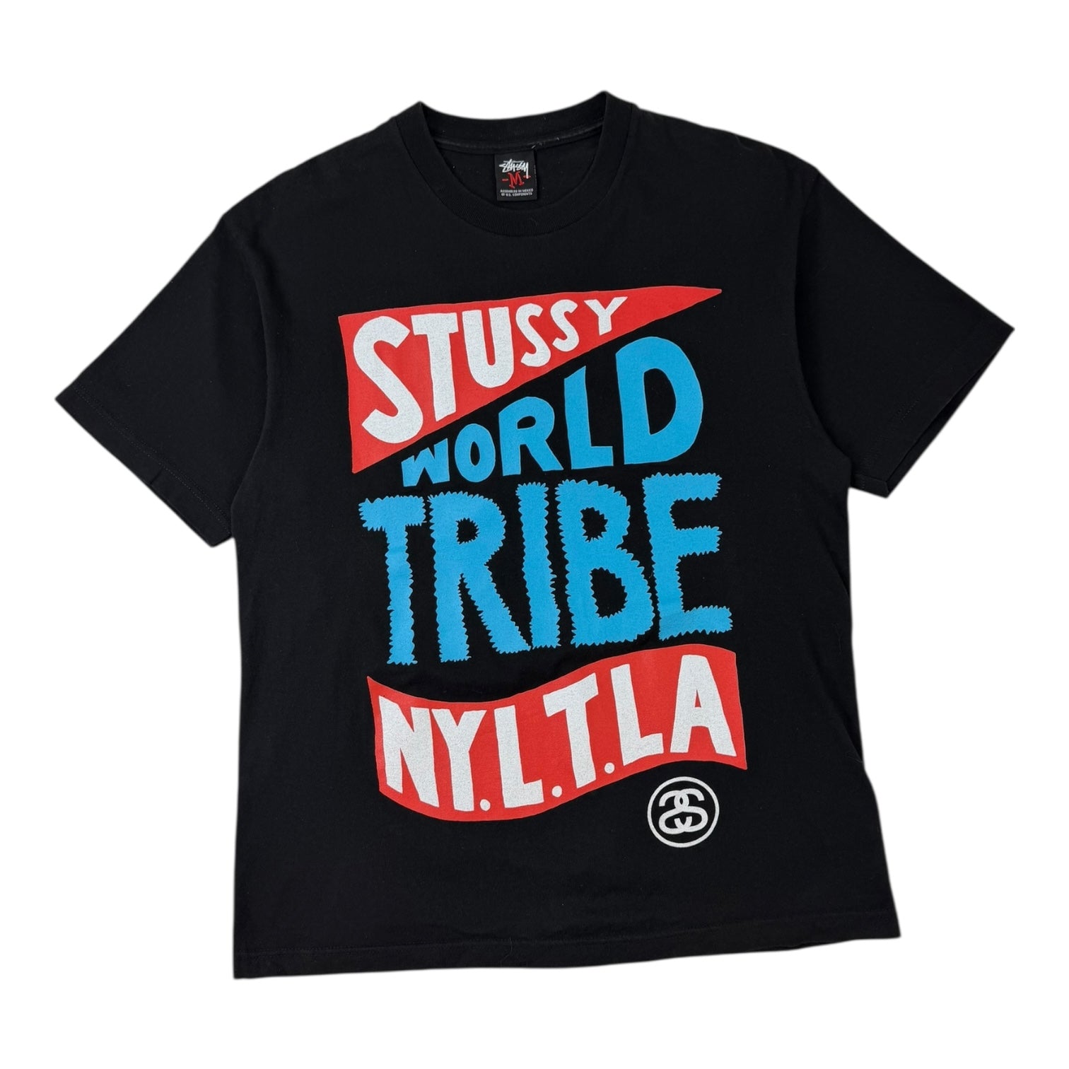 Stussy World Tribe NY.L.T.LA T-Shirt Black