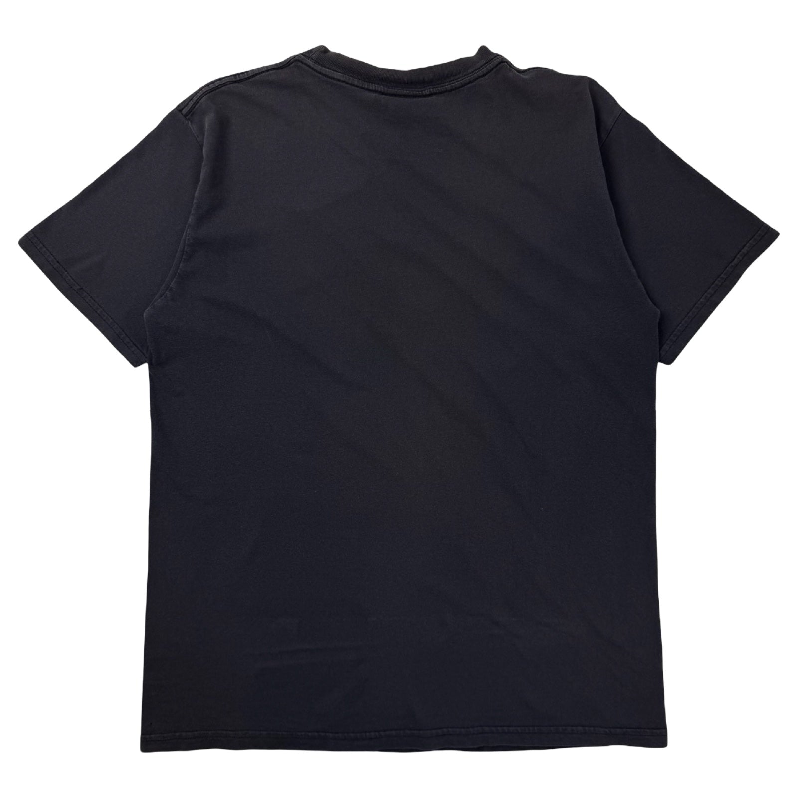 Vintage Y2K Fox Center Spellout T-Shirt Washed Black