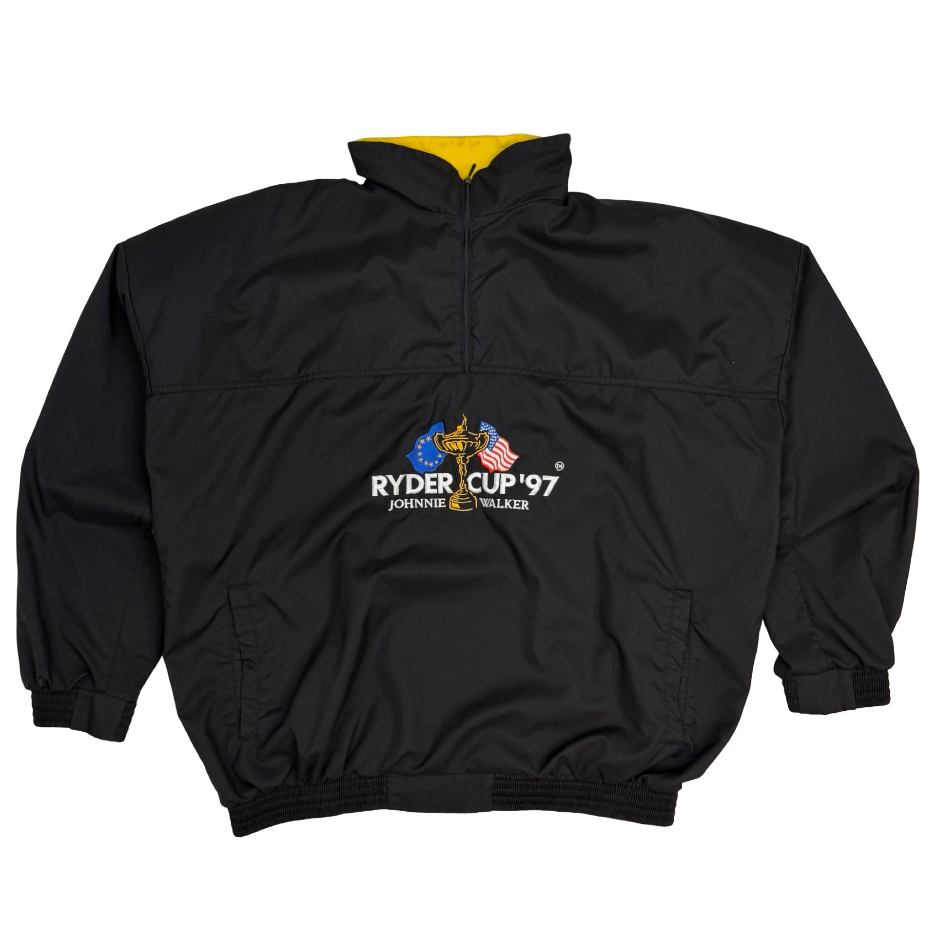 1997 Johnnie Walker Ryder Cup Embroidered Windbreaker Black