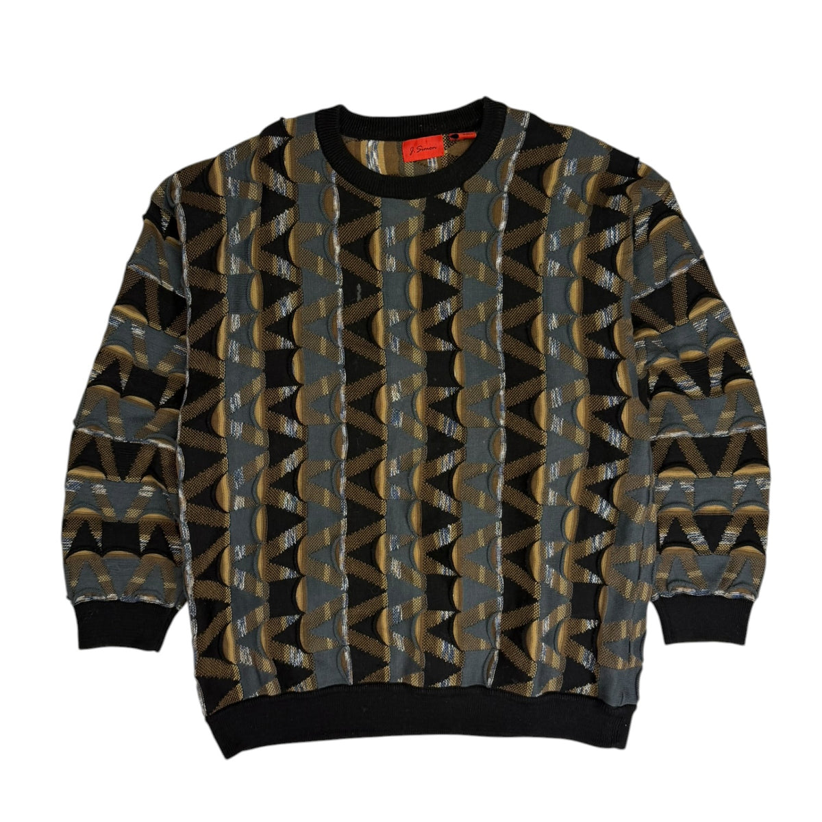 Vintage J.Simon 3D Knit Sweater Brown