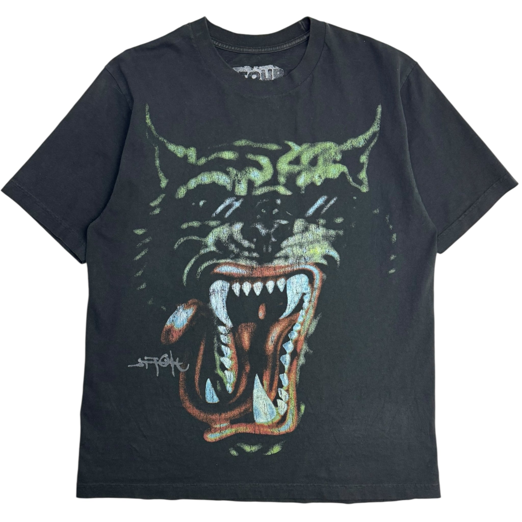 Cactus Jack by Travis Scott Green Hyena Tour Tee Black