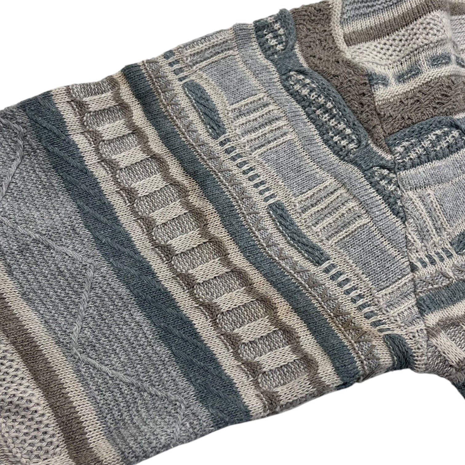 Vintage Tom Hanson 3D Knit Soft Bluey Cremé