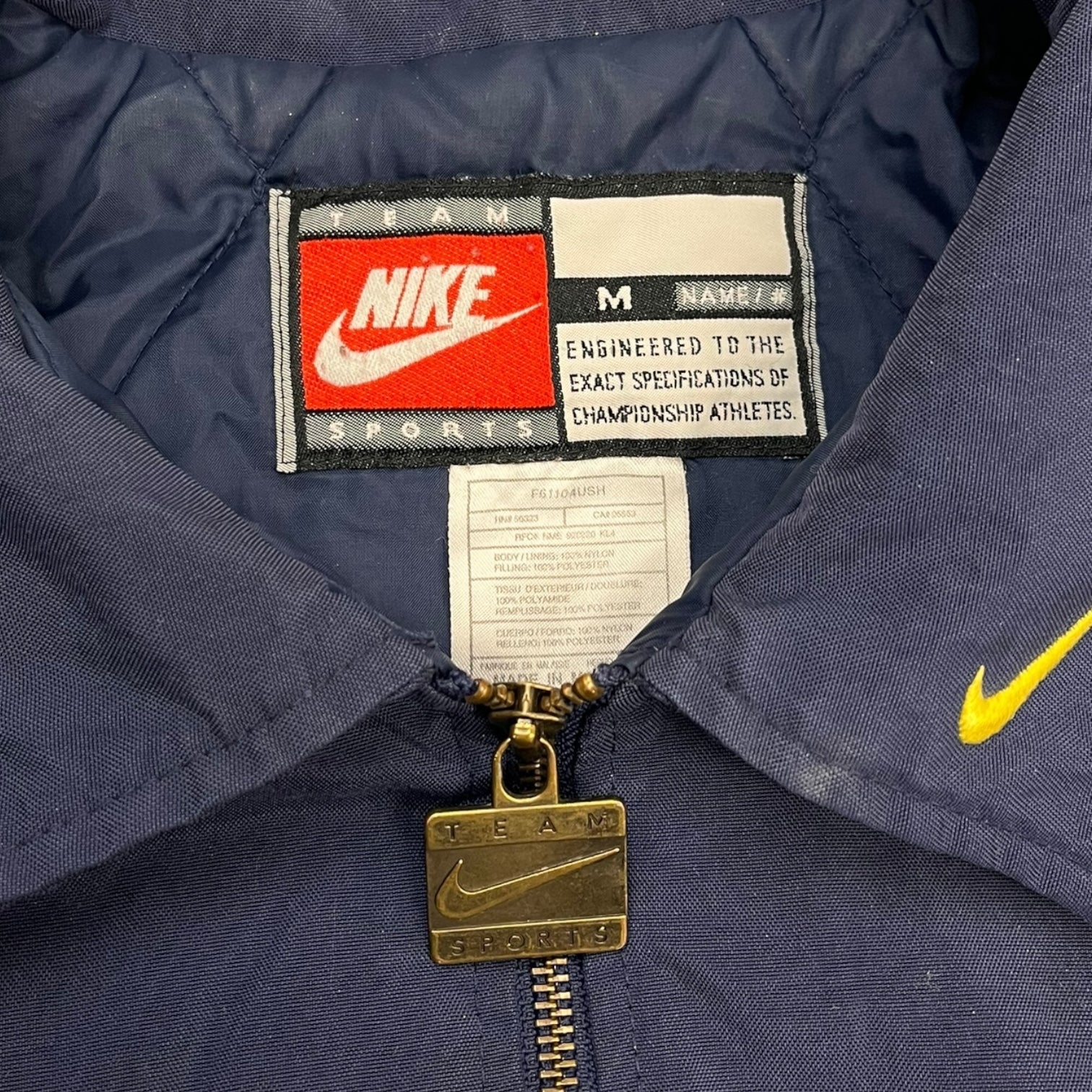 Vintage Nike Michigan Team Insulated Light Jacket