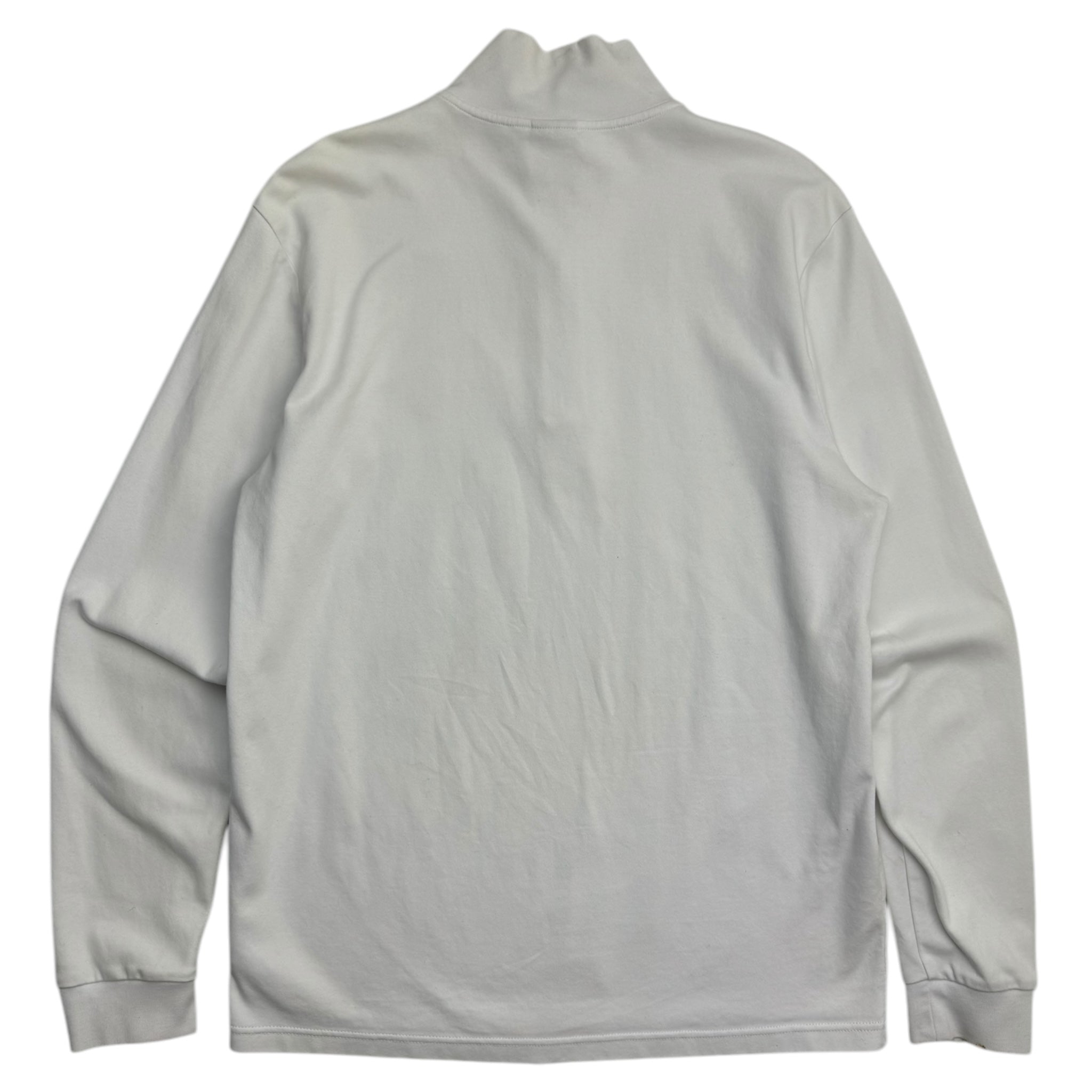 OVO Essential Owl Mock Neck Quarter Zip White