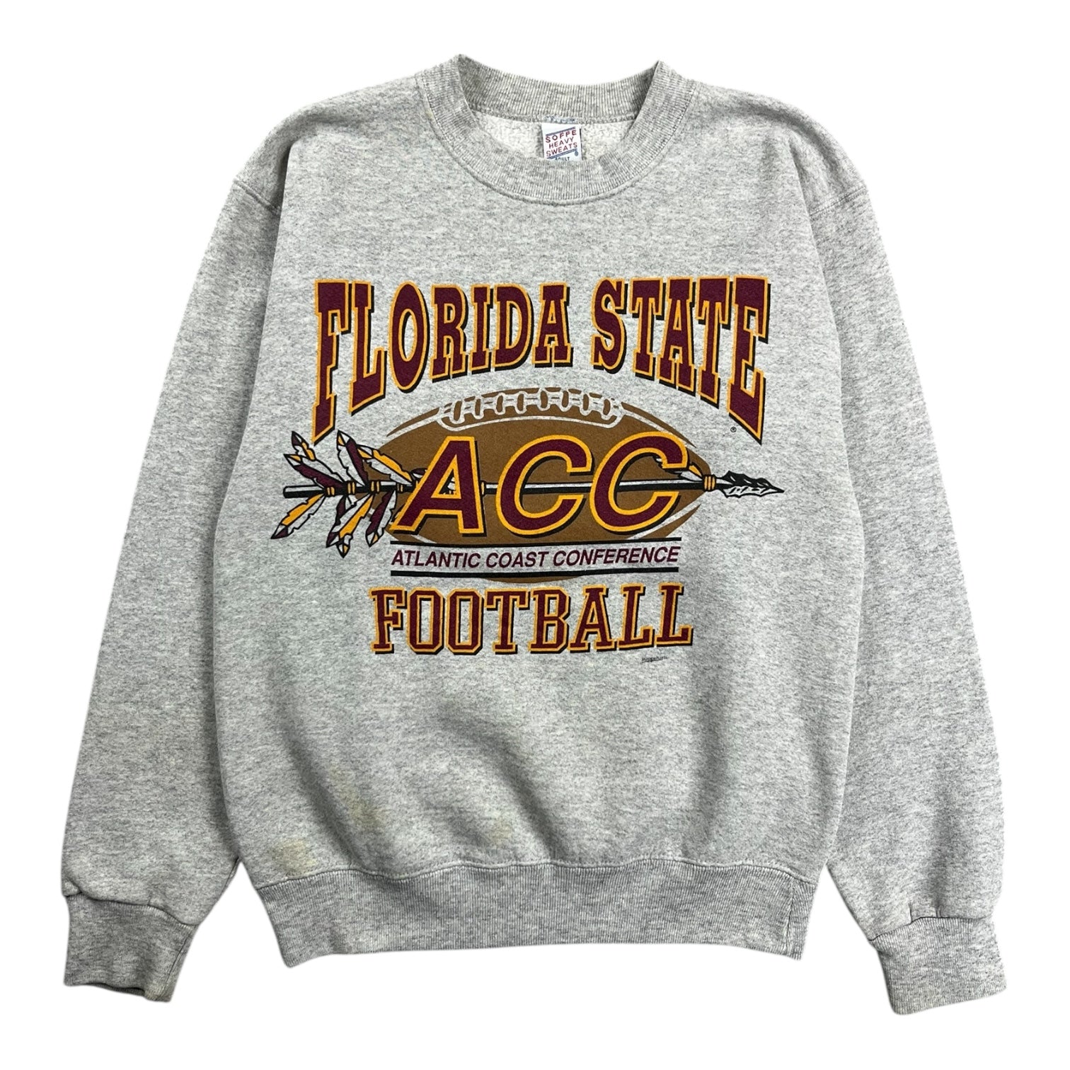 Vintage Florida State Football Crewneck Light Grey