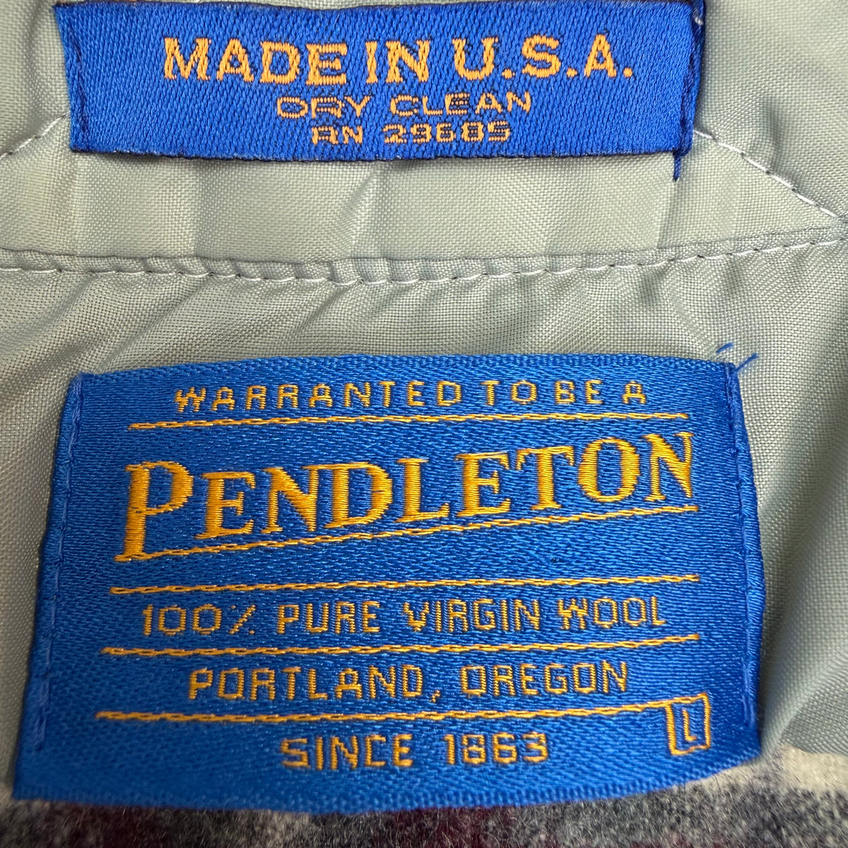 Vintage Pendleton Wool Flannel Green/Red