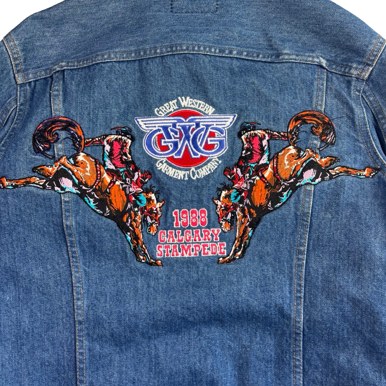 88’ GWG Calgary Stampede Denim Trucker Jacket Medium Wash