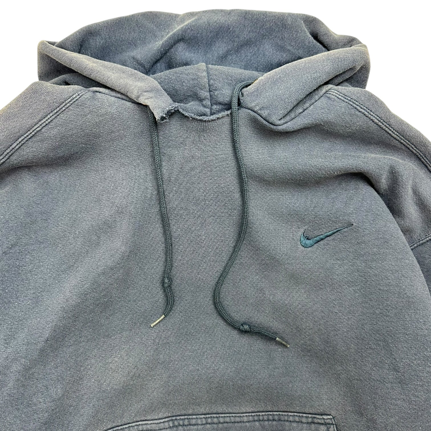 Vintage Nike Mini Swoosh Hoodie Navy Blue