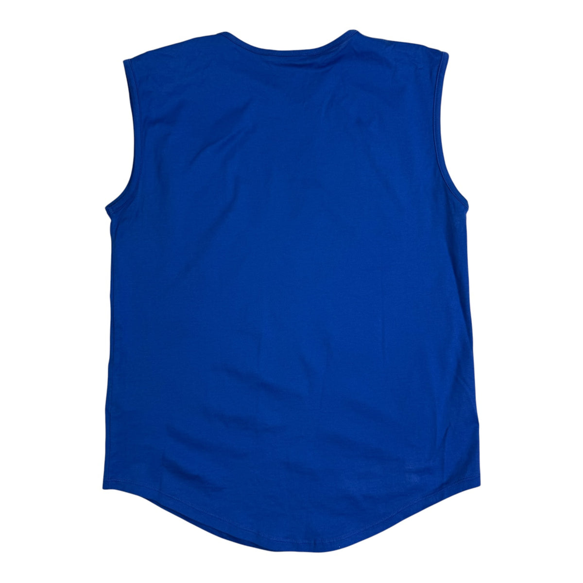 (W) Balmain Logo Print Tank Top Blue
