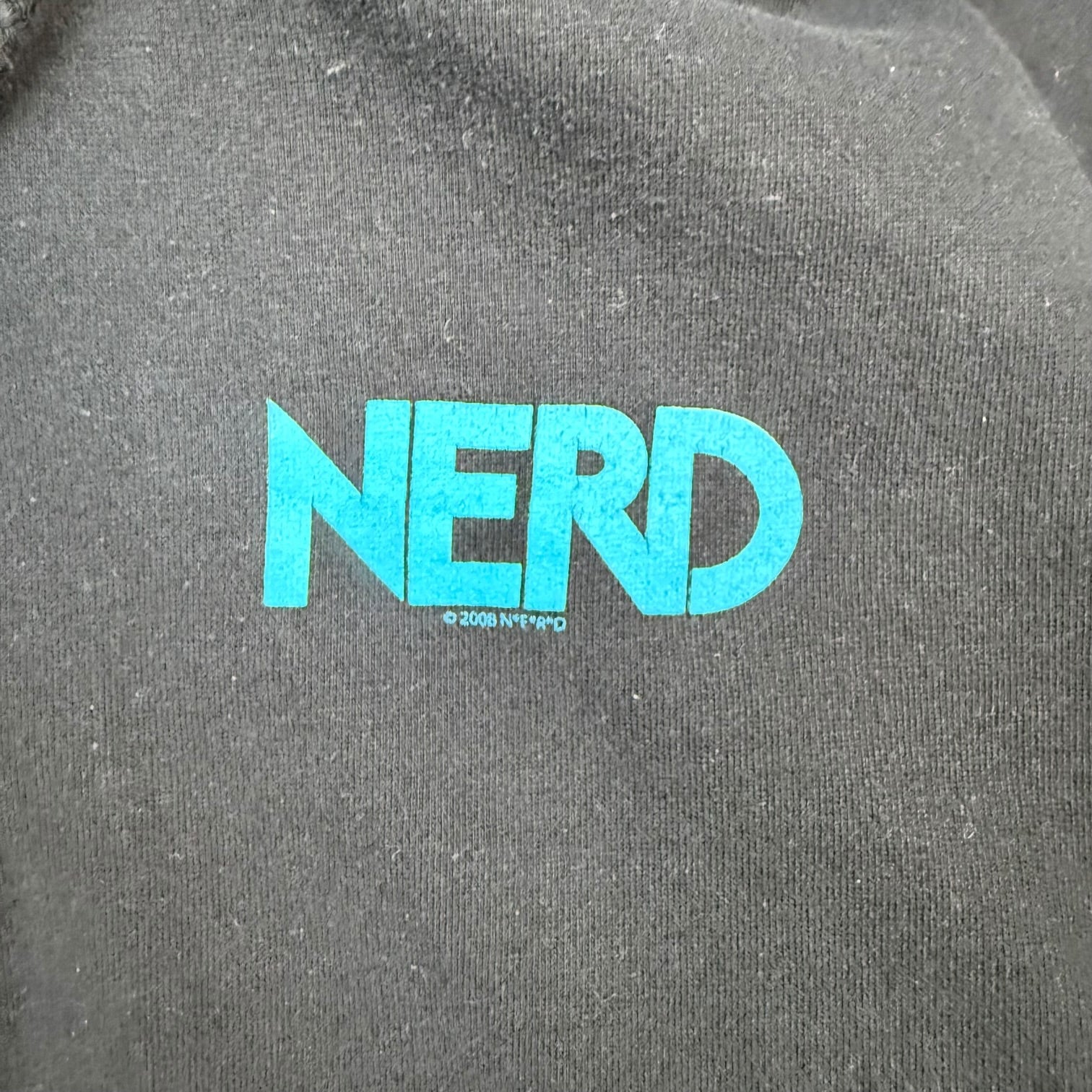 2008 N.E.R.D. Brain Is Love Zip Up Hoodie Black