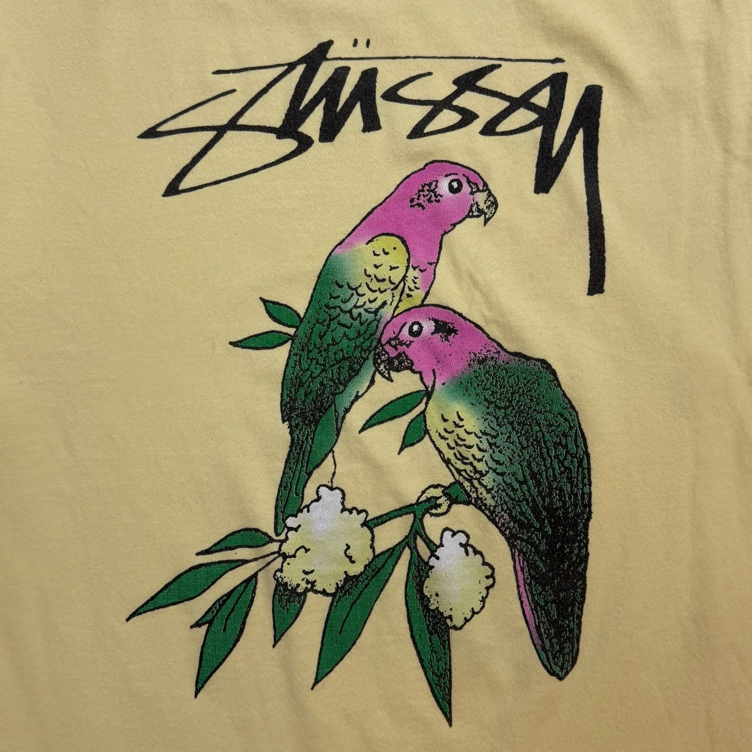 Stussy Parrots Tee Light Yellow